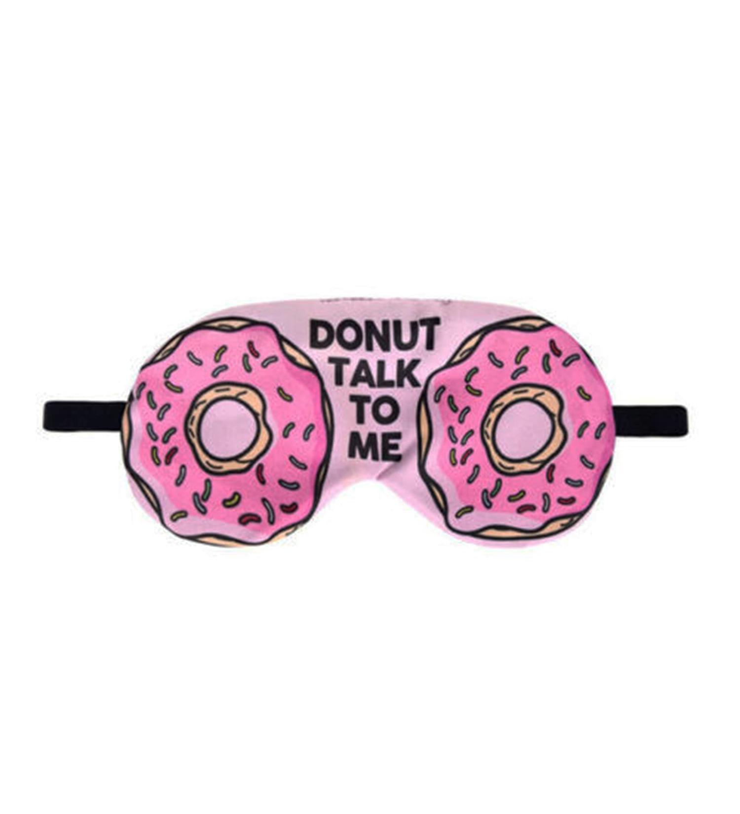 Anime Pink Donuts Travel Sleep Eye Mask - Cute Cartoon Novelty Blindfold - Buy Online on GoSupps.com