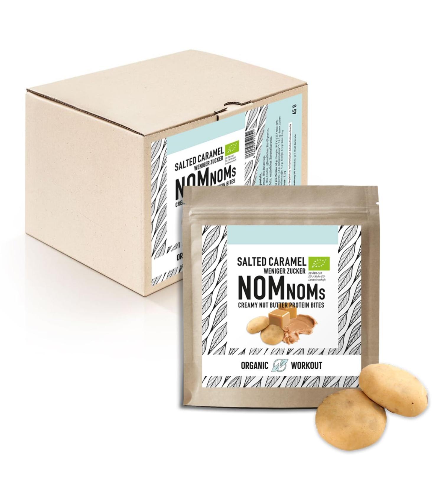 Salted Caramel Nomnoms | Organic Vegan Nutmus Protein Bites | 5-Pack Healthy Snack Alternative - Buy Online on GoSupps.com