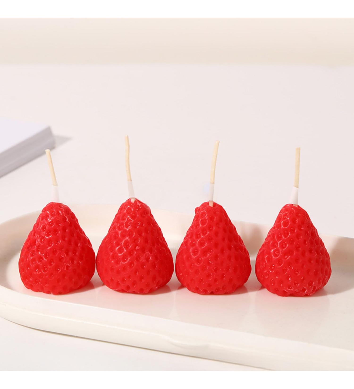 Strawberry Aromatherapy Candle - Cute Creative Birthday Candle Ornaments for Unique Gifts - Buy Online on GoSupps.com