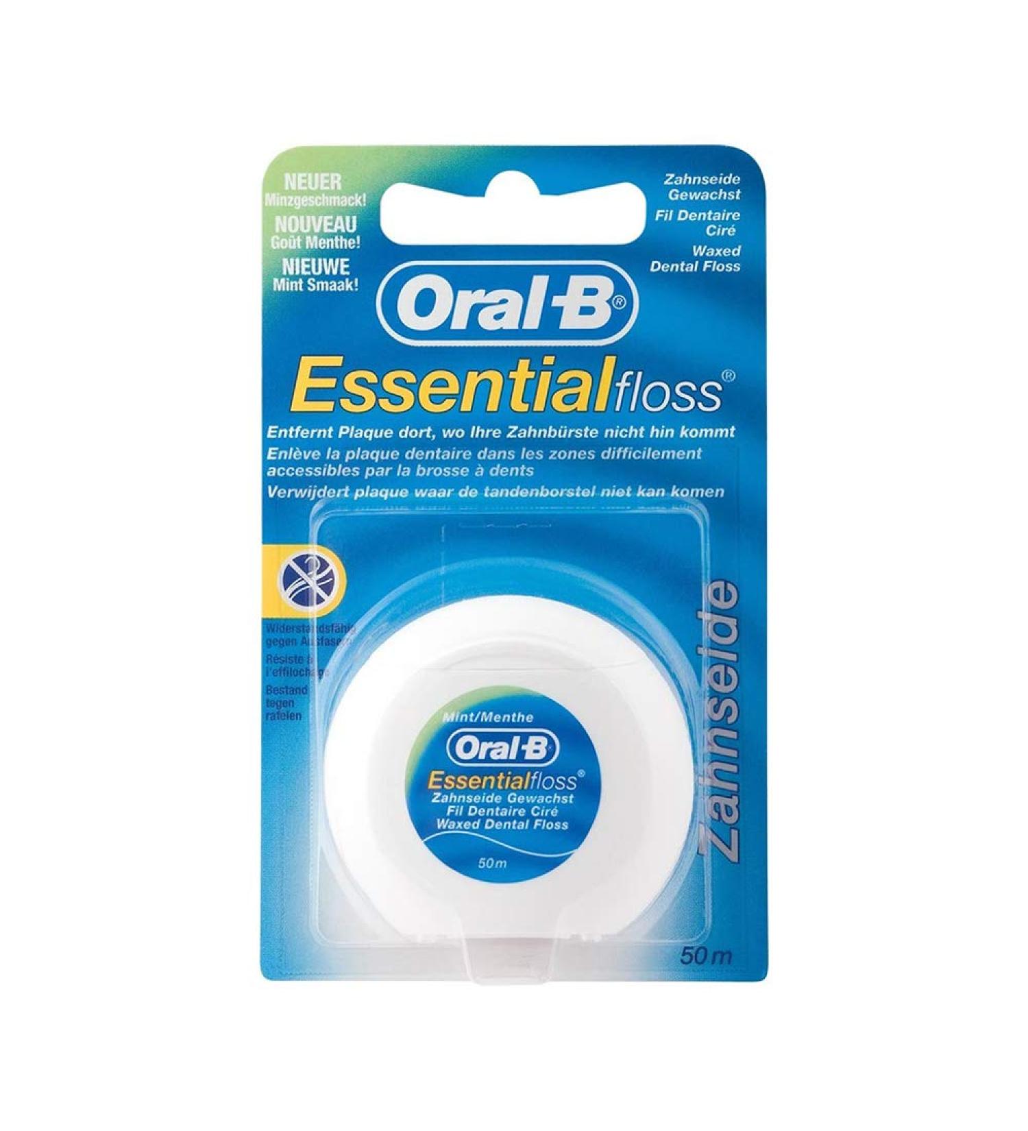 Oral B Essential Floss - Mint - 50 m - 2 pk