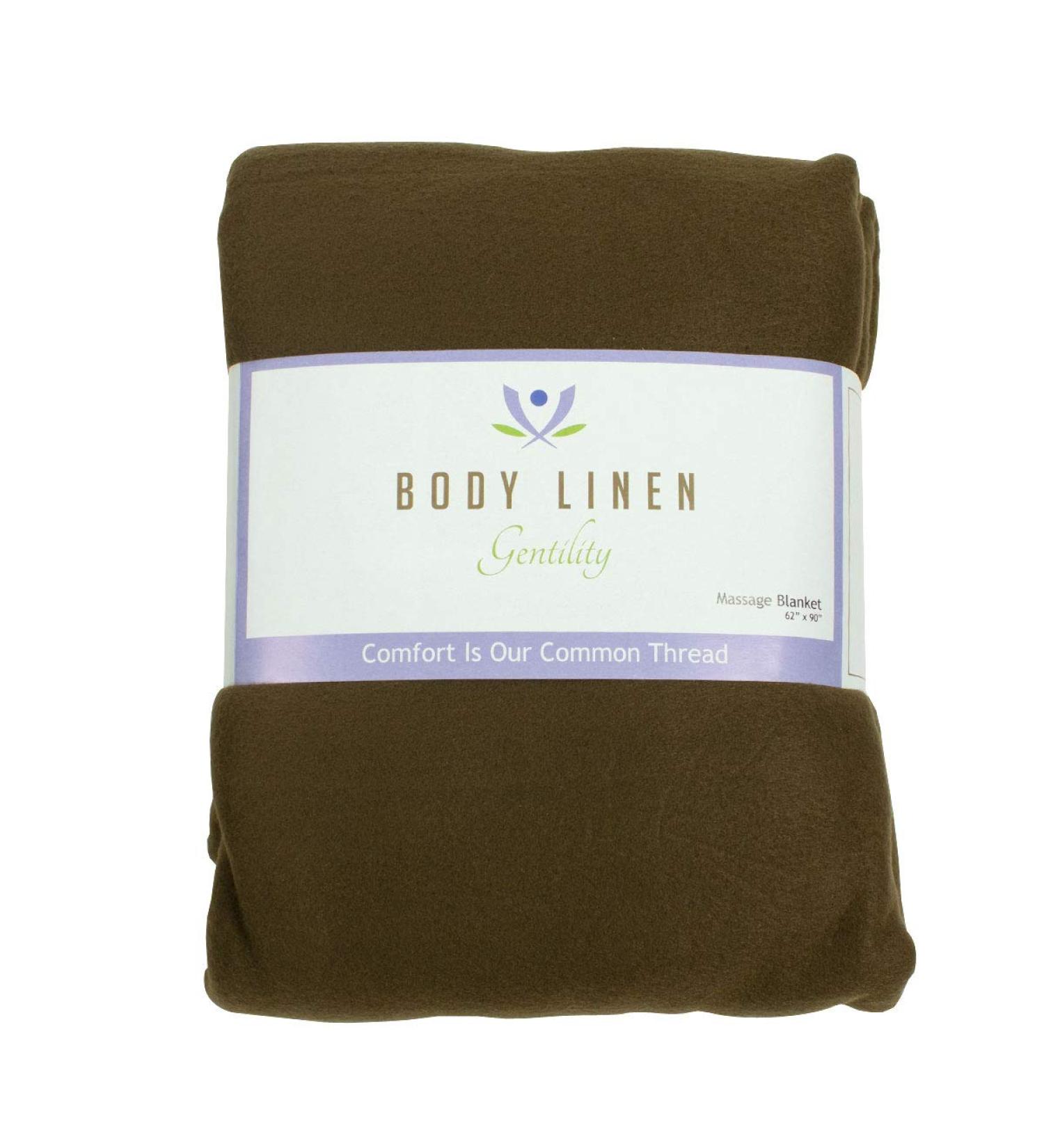 Body Body Linen Gentility Polar Fleece Massage Table Blanket - 54x80 Inch, 100% Polyester - Chocolate - Buy Online on GoSupps.com