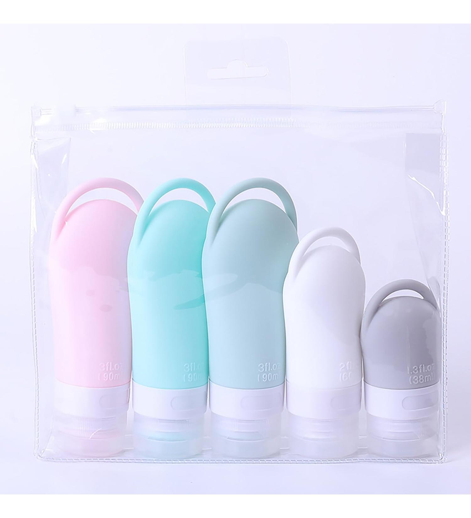 5 Pack Silicone Travel Bottles - Leak-Proof BPA-Free TSA Approved Containers for Shampoo & Lotion | Portable Travel Accessories - Buy Online on GoSupps.com