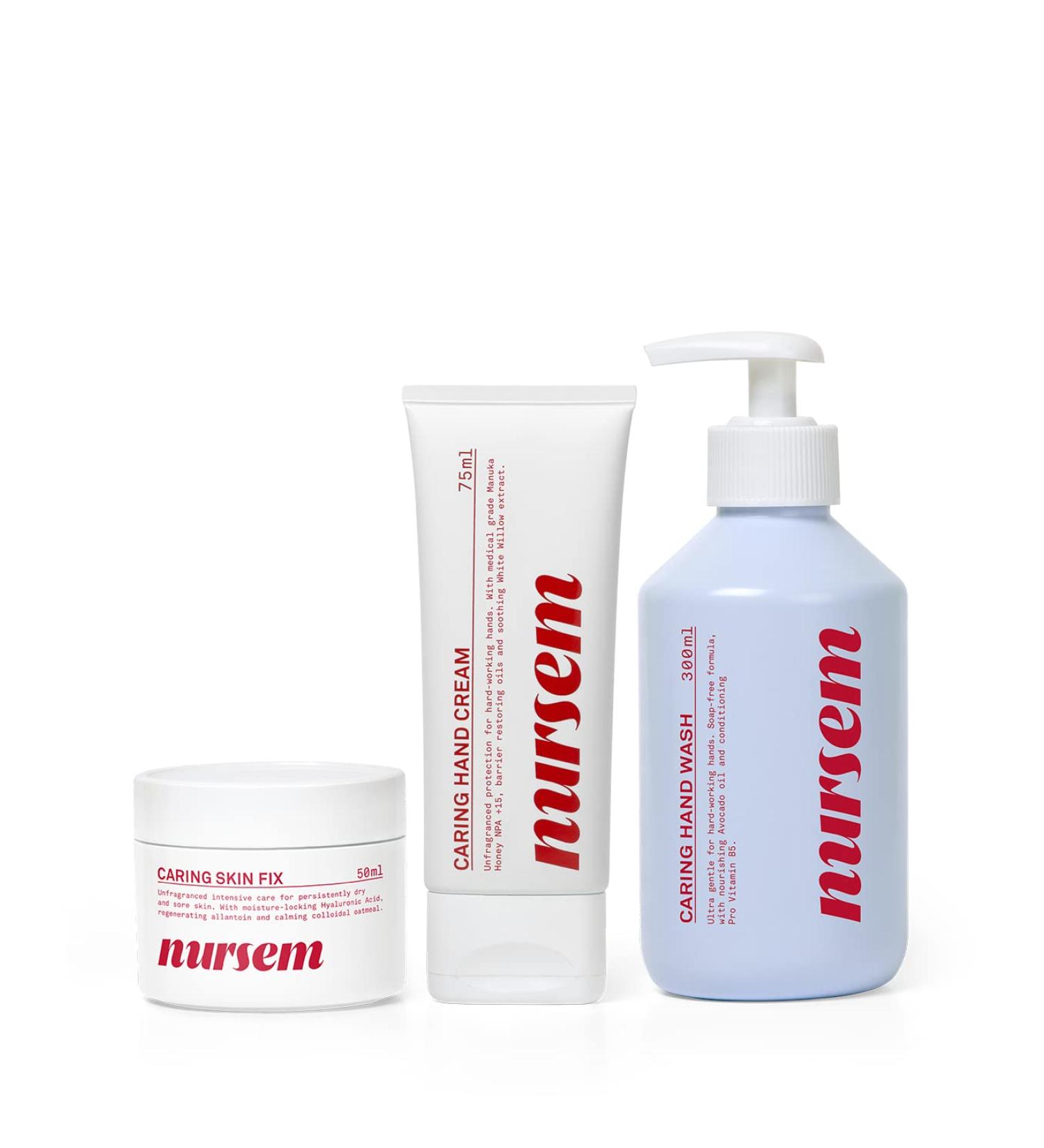 Nursem Hand Care Set | Fast-Absorbing Healing Hand Cream for Extra Dry Hands (Odorless) - International Shipping Available - Buy Online on GoSupps.com