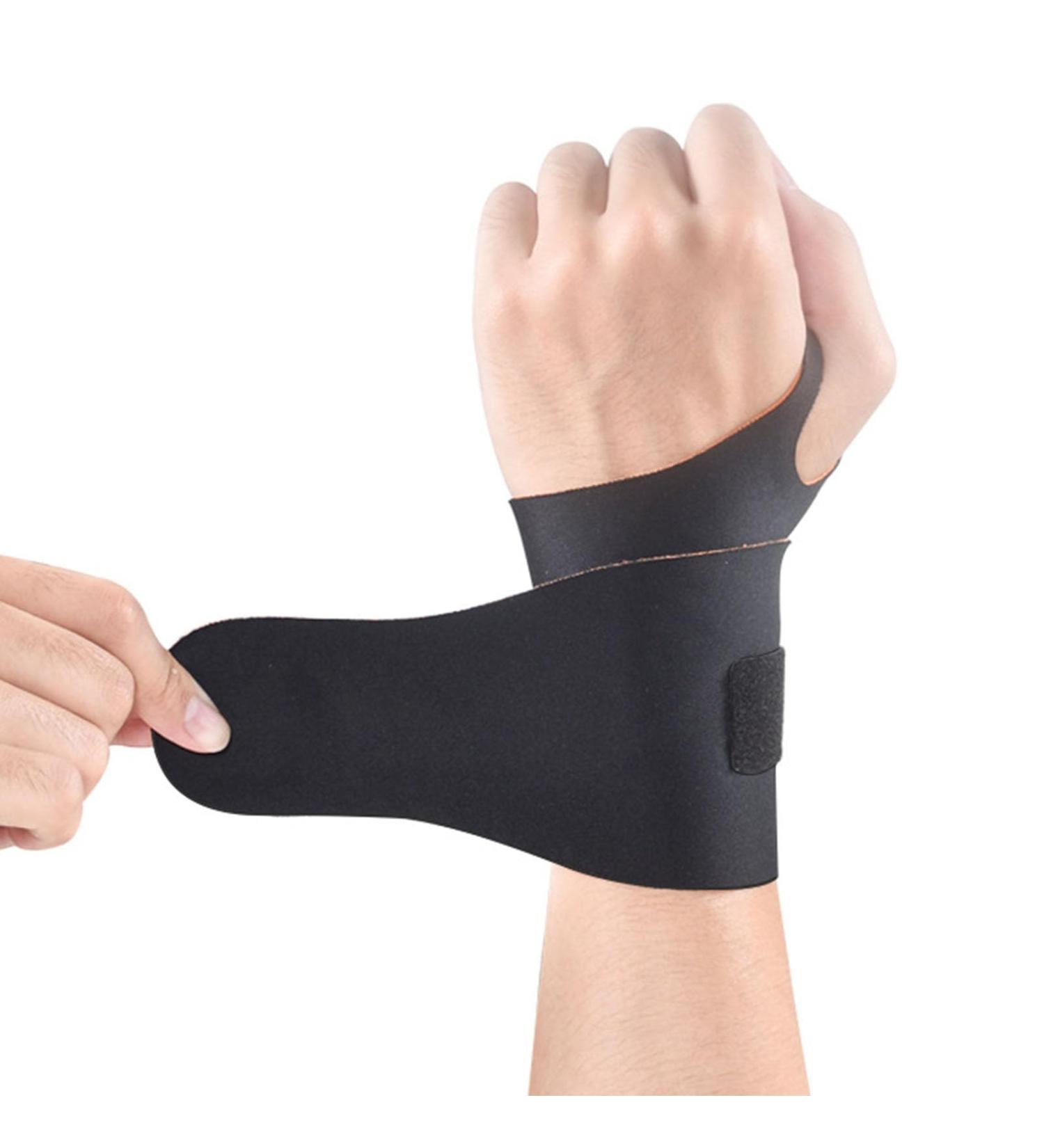 Milltrip Ultra Thin Wrist Brace Compression Support for Tendonitis Arthritis & Carpal Tunnel Slim Wrist Wraps (Black/Orange) International Shipping Available - Buy Online on GoSupps.com