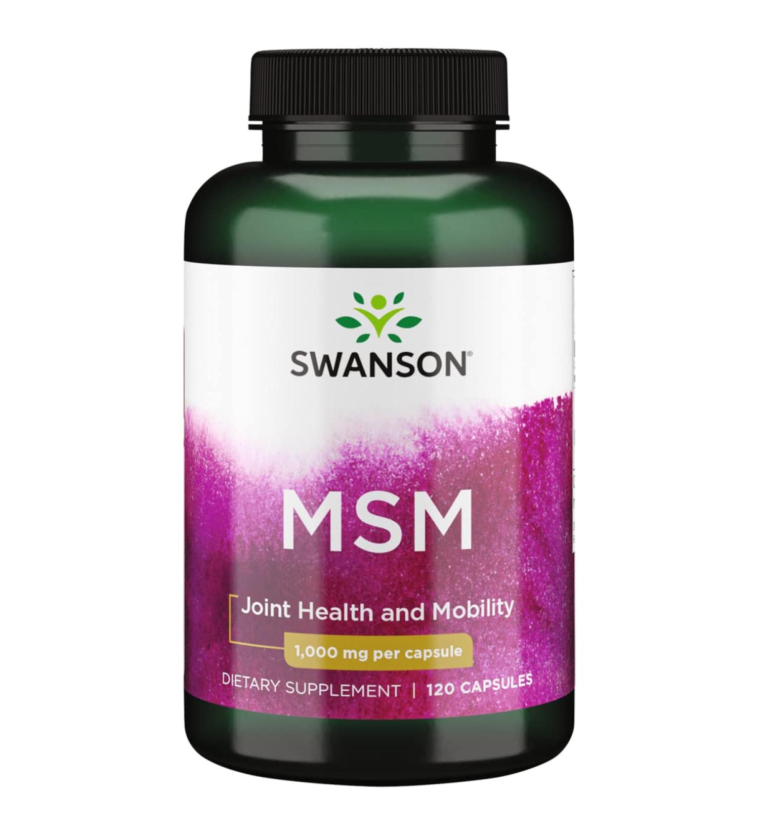 Swanson MSM 1000mg 120 Capsules - Pure and Potent Formula - Buy Online on GoSupps.com