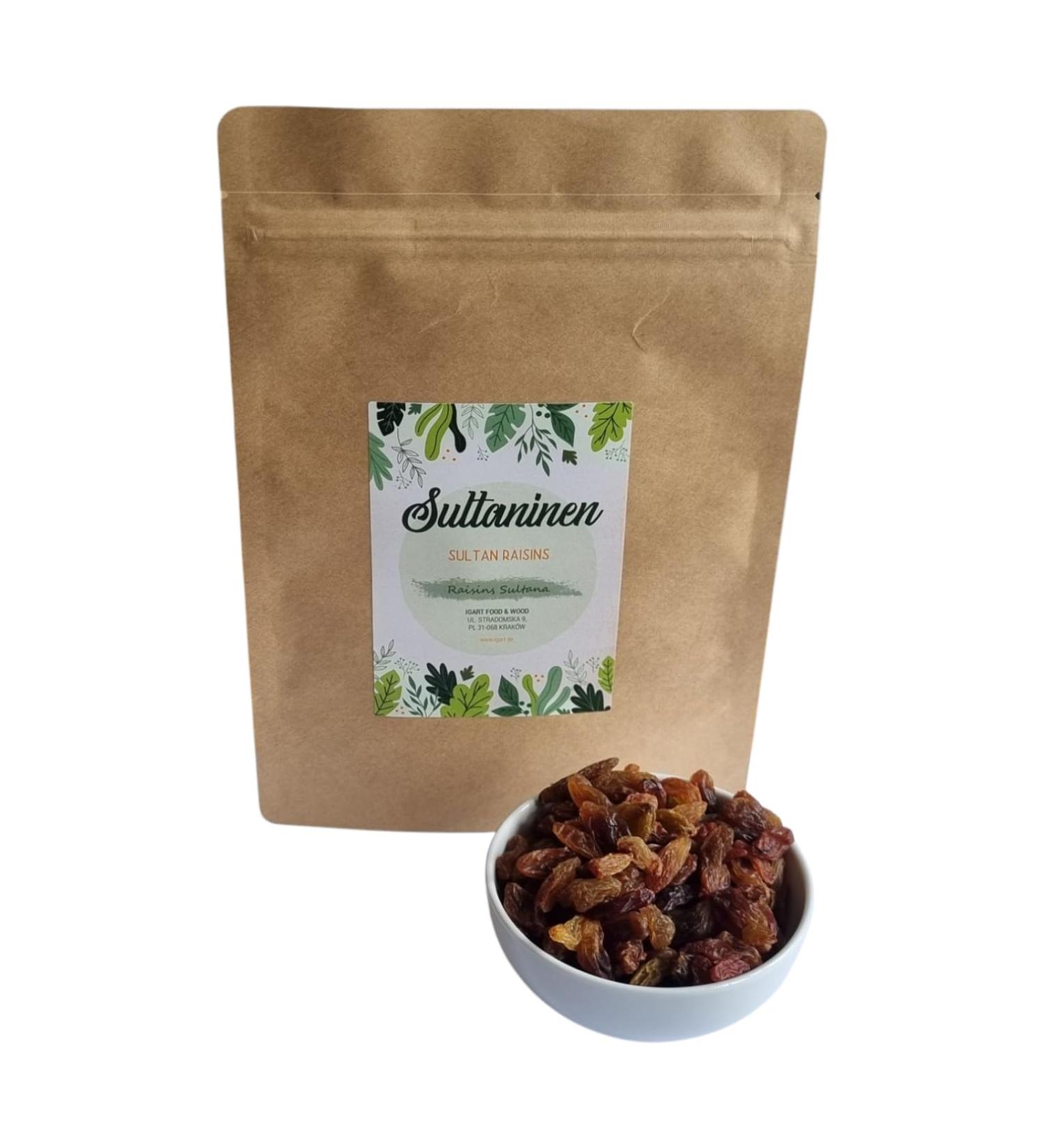  IGART Raisins Sultanines 2 kg | Sultanine Grapes | Juicy Raisins for Snacks Pastries or as Ingredients in Different Dishes | Ideal for the Whole Family | Quality 1A - Buy Online on GoSupps.com