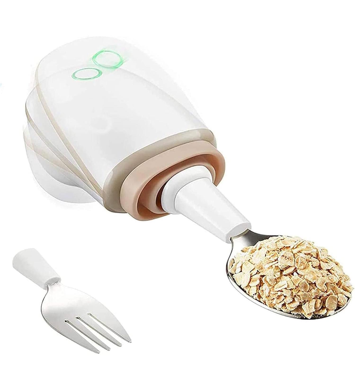 Smart Portable Spoon for Parkinson 360 Assisted Feeding Spoon with Replaceable Fork with Self Stabilizing for Disabled and Parkinson's or Tremor Sufferers - Buy Online on GoSupps.com