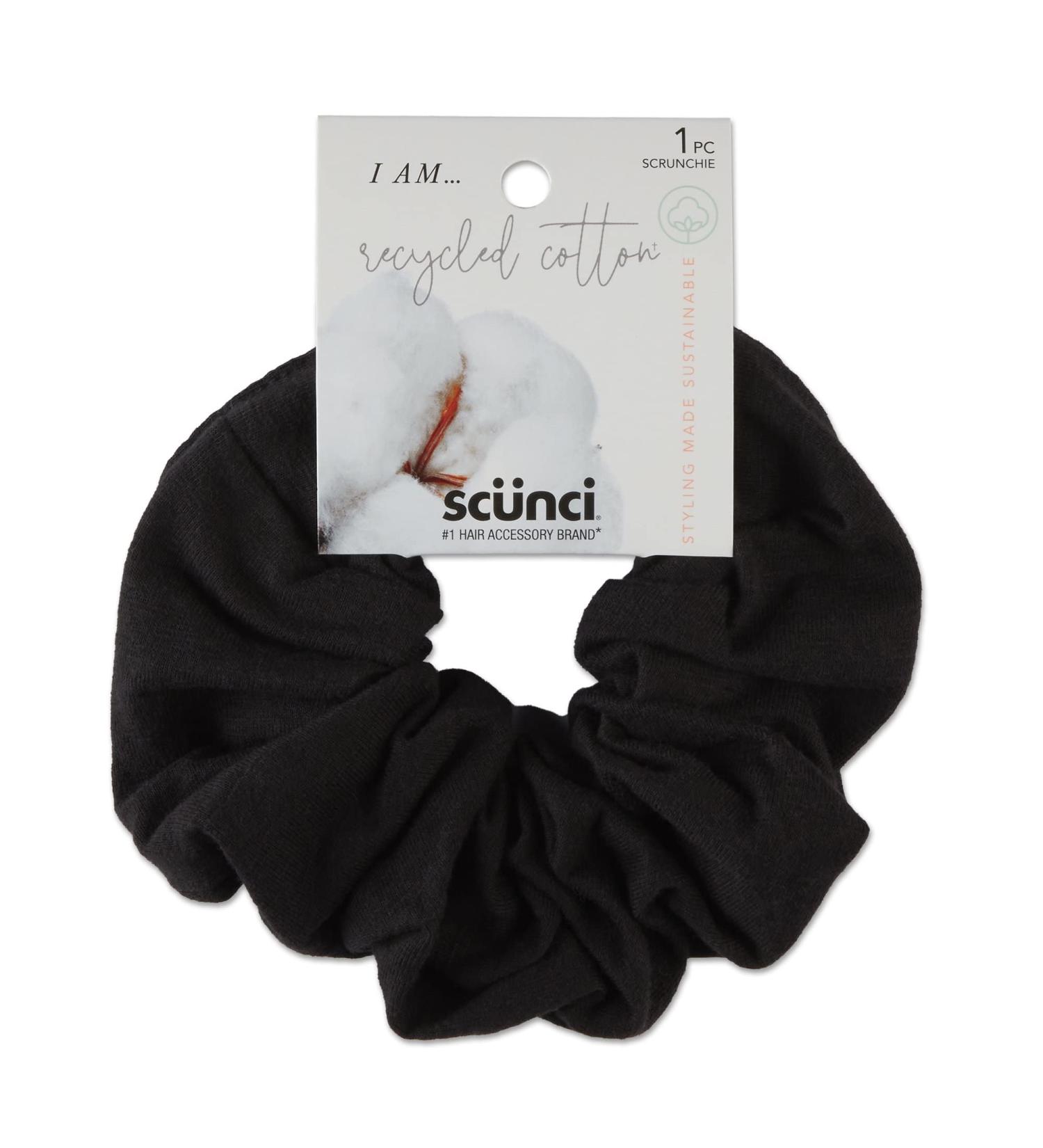 Scunci Upcycled JUMBO Scrunchie - Recycled Cotton, Black - 1 Piece - Buy Online on GoSupps.com