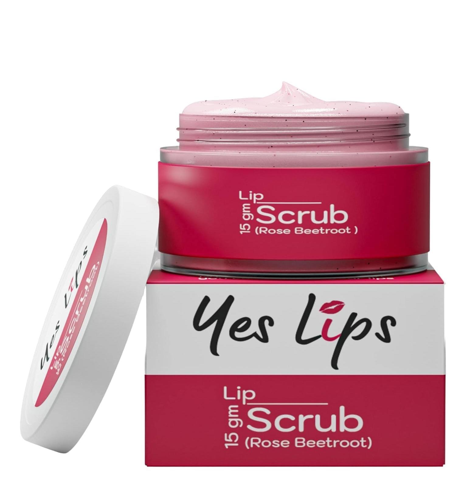 Buy Lips Rose Beetroot Lip Scrub Balm | Brightening Pink Lip Treatment for Men & Women | Enriched with Natural Ingredients - Buy Online on GoSupps.com