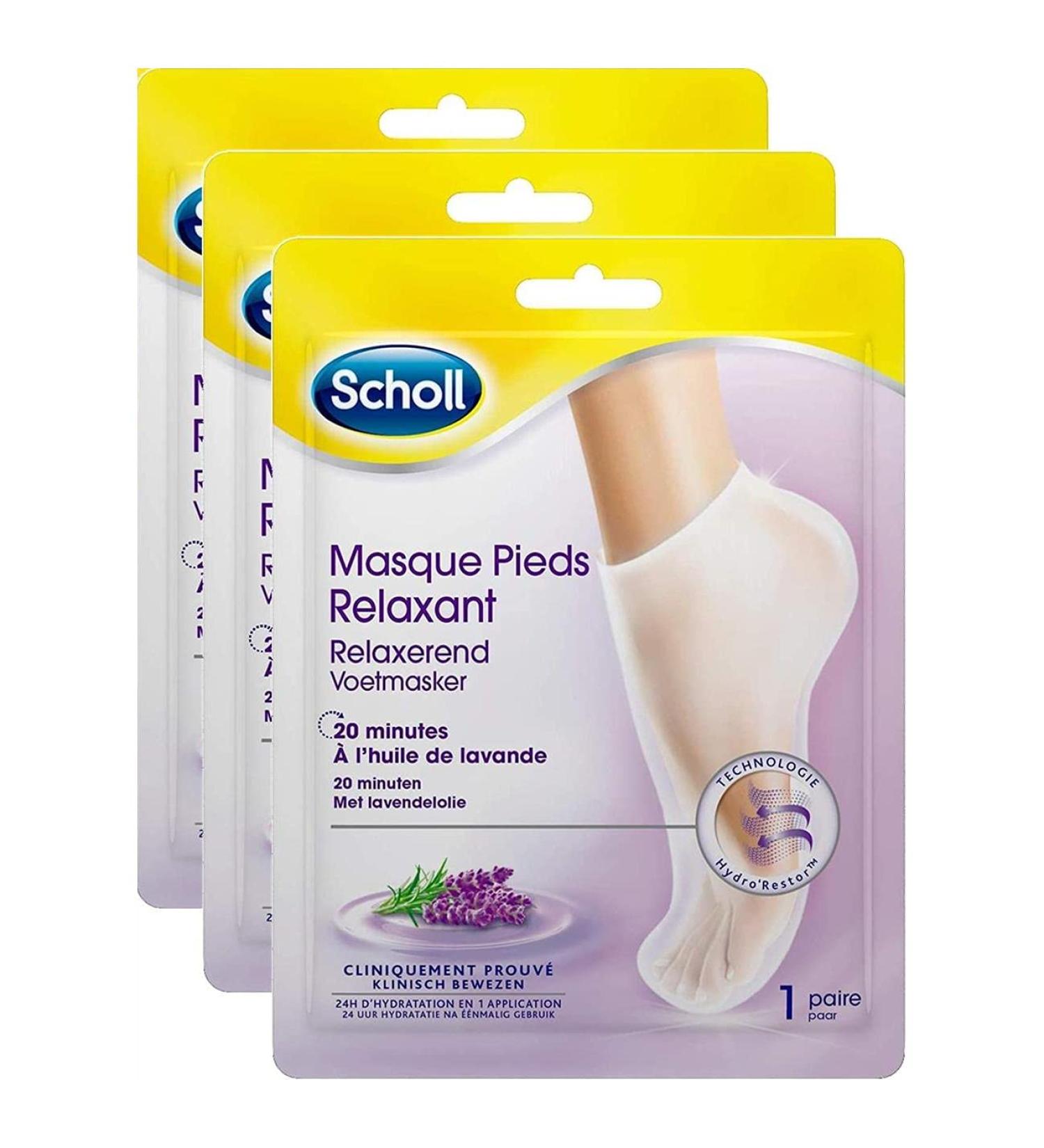 Scholl 3-Piece Foot Masks - Relaxing & Moisturising with Lavender Oil | Shop Now for Ultimate Comfort - Buy Online on GoSupps.com