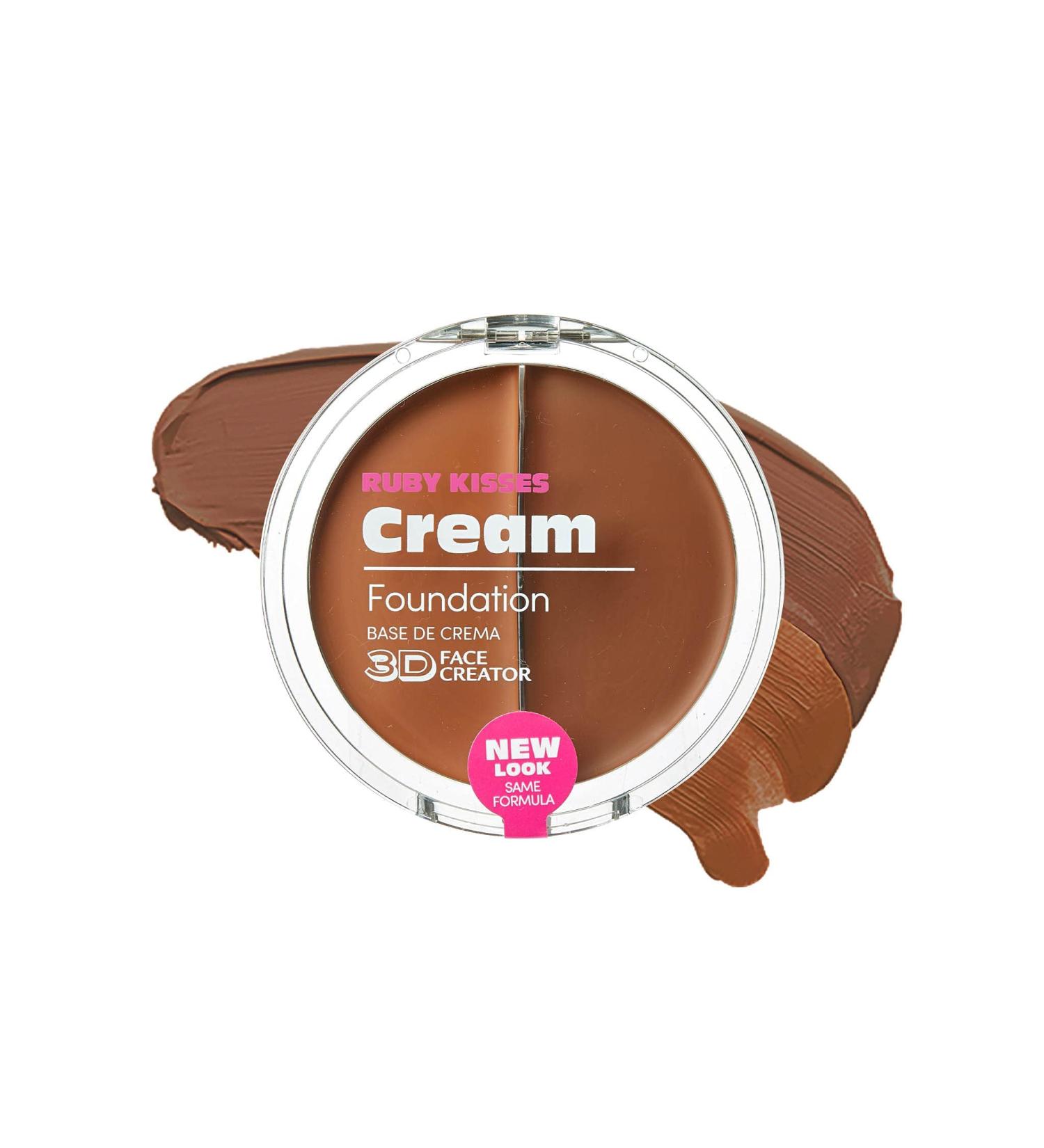 Ruby Kisses Cream Foundation 3D Face Creator - 2-Color Foundation & Concealer | Long Lasting, 12 Hour Wear, Medium to Full Coverage (Level 15) - Buy Online on GoSupps.com