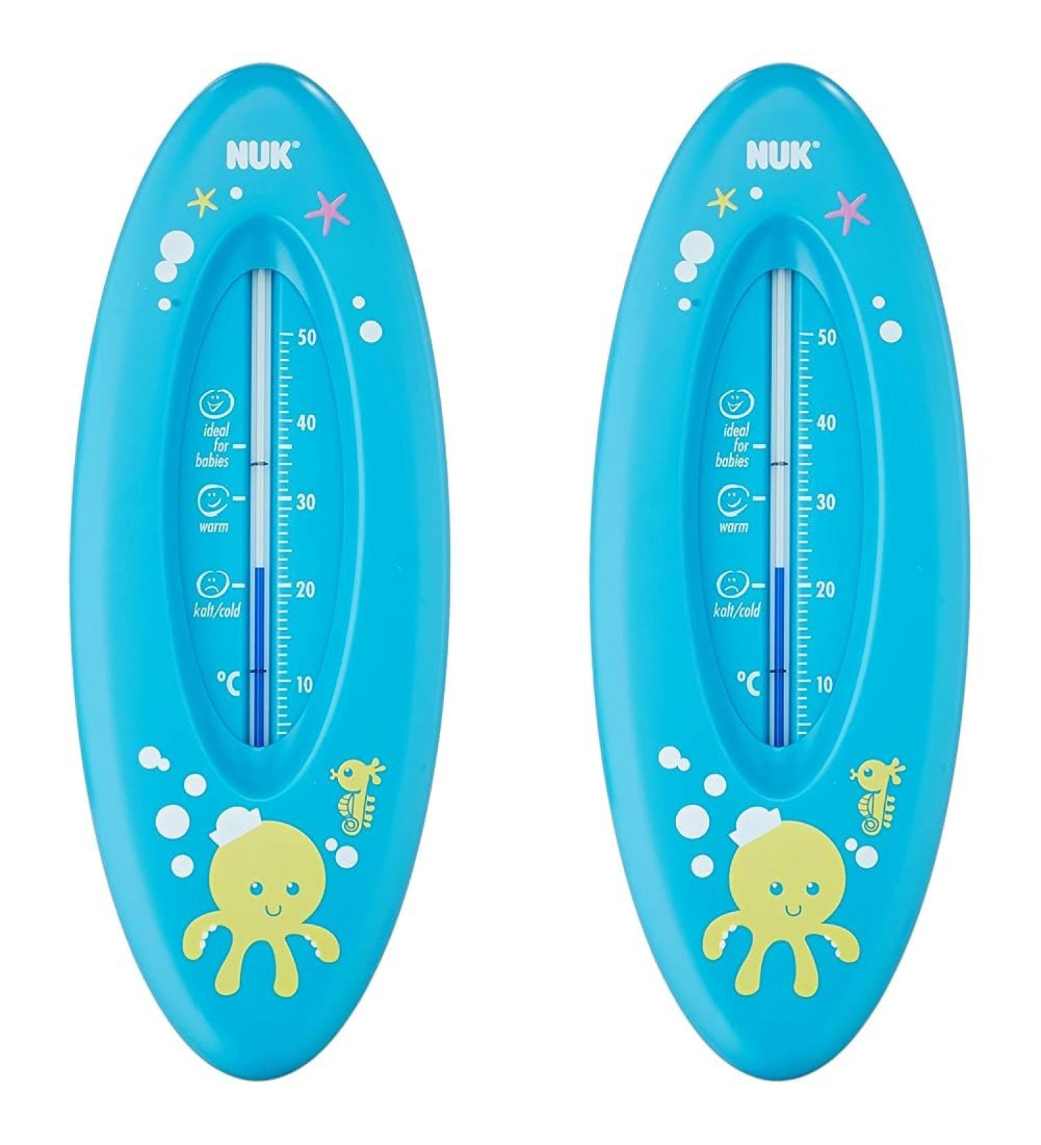 NUK Bathing Thermometer - Safe Swimming | Natural Rapeseed Oil Fluid | Made in Germany | Blue (2 Pack) - Accurate Temperature Measurement - Buy Online on GoSupps.com