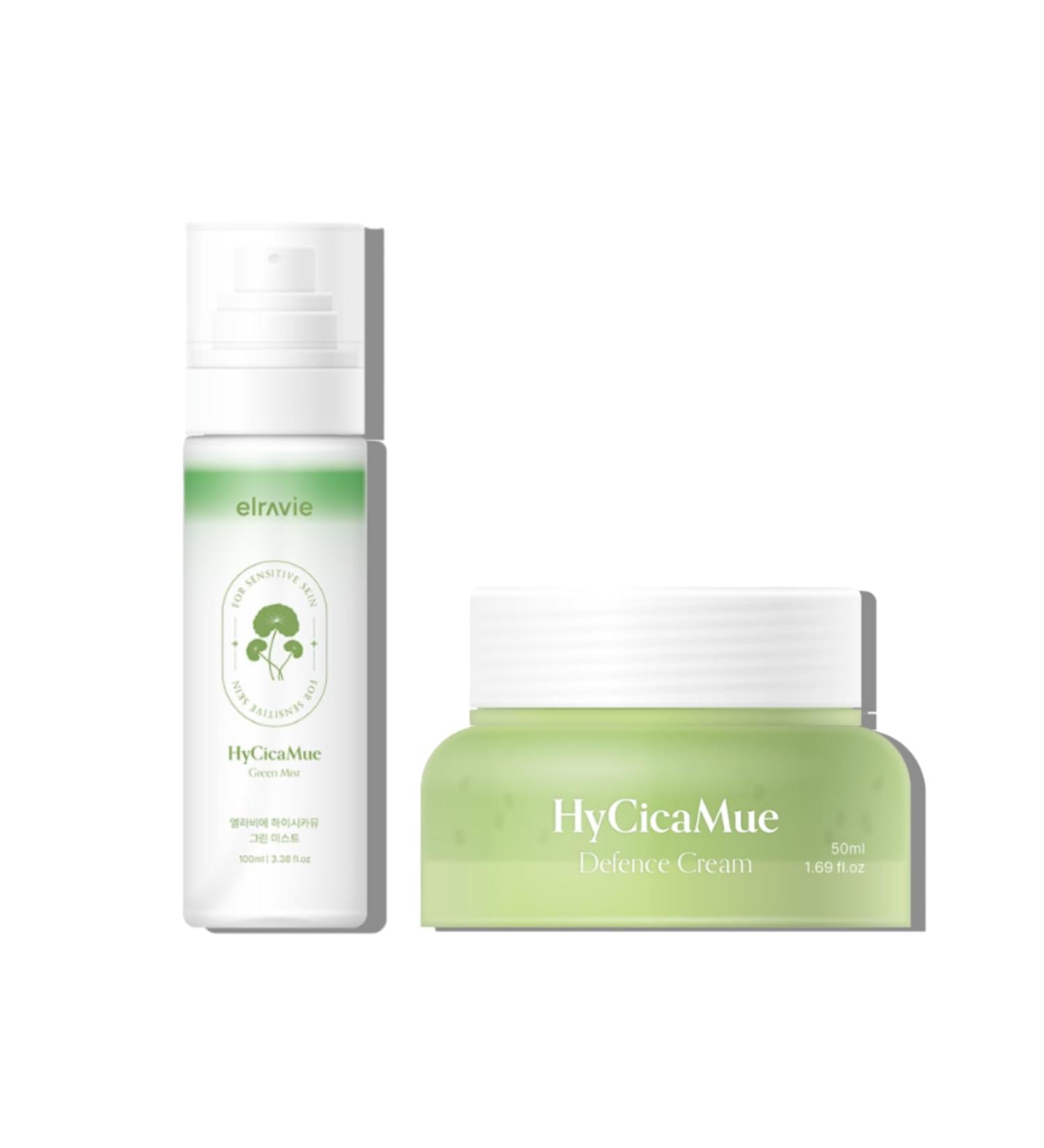 elravie HyCicaMue Defence Cream | Barrier Repair Moisturizer for Soothing Recovery | Cica Hyaluronic Acid Vegan Mucin | Calming Sensitive Skin Sebum Control Boosting Hydration | Korean Skin Care - Buy Online on GoSupps.com