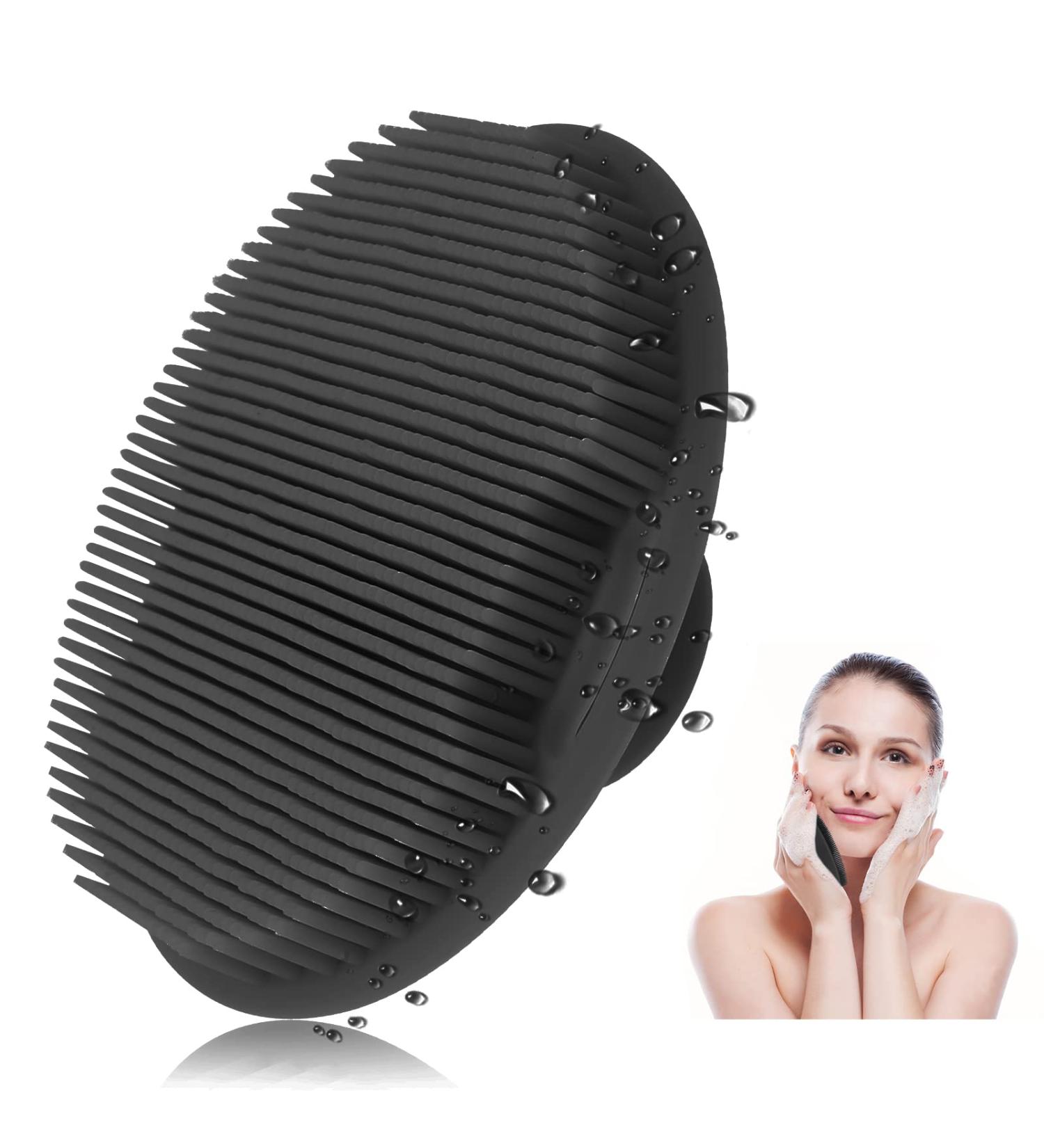 Silicone Facial Cleansing Exfoliator Brush for Deep Skin Care - Black - Buy Online on GoSupps.com