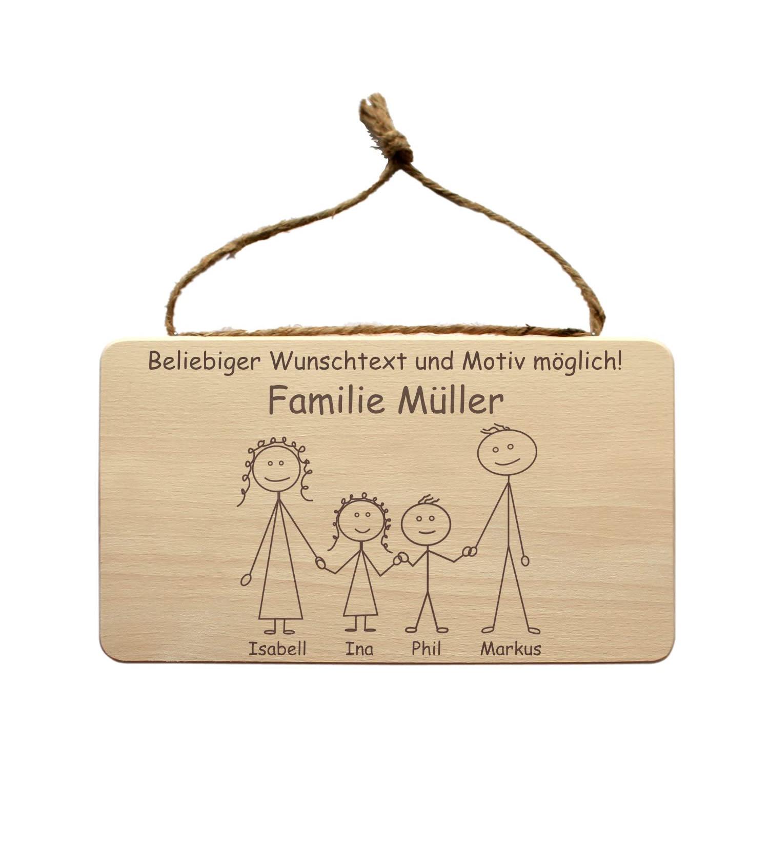 Personalized Family Wood Sign | Custom Door Sign with Surname & Names | Funny Sayings | Family Coat of Arms - Buy Online on GoSupps.com