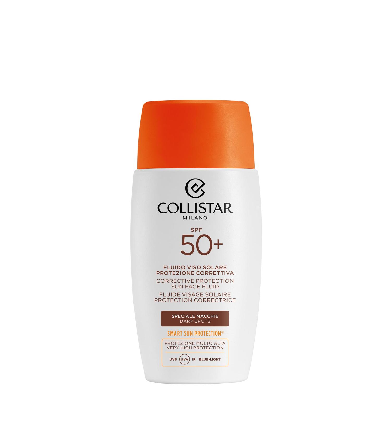 Collistar Sun protection facial fluid SPF 50+ special against spots high protection UVAUVBIR ProVitamin D system treats sun spots light silky texture quickly absorbed 50 ml - Buy Online on GoSupps.com