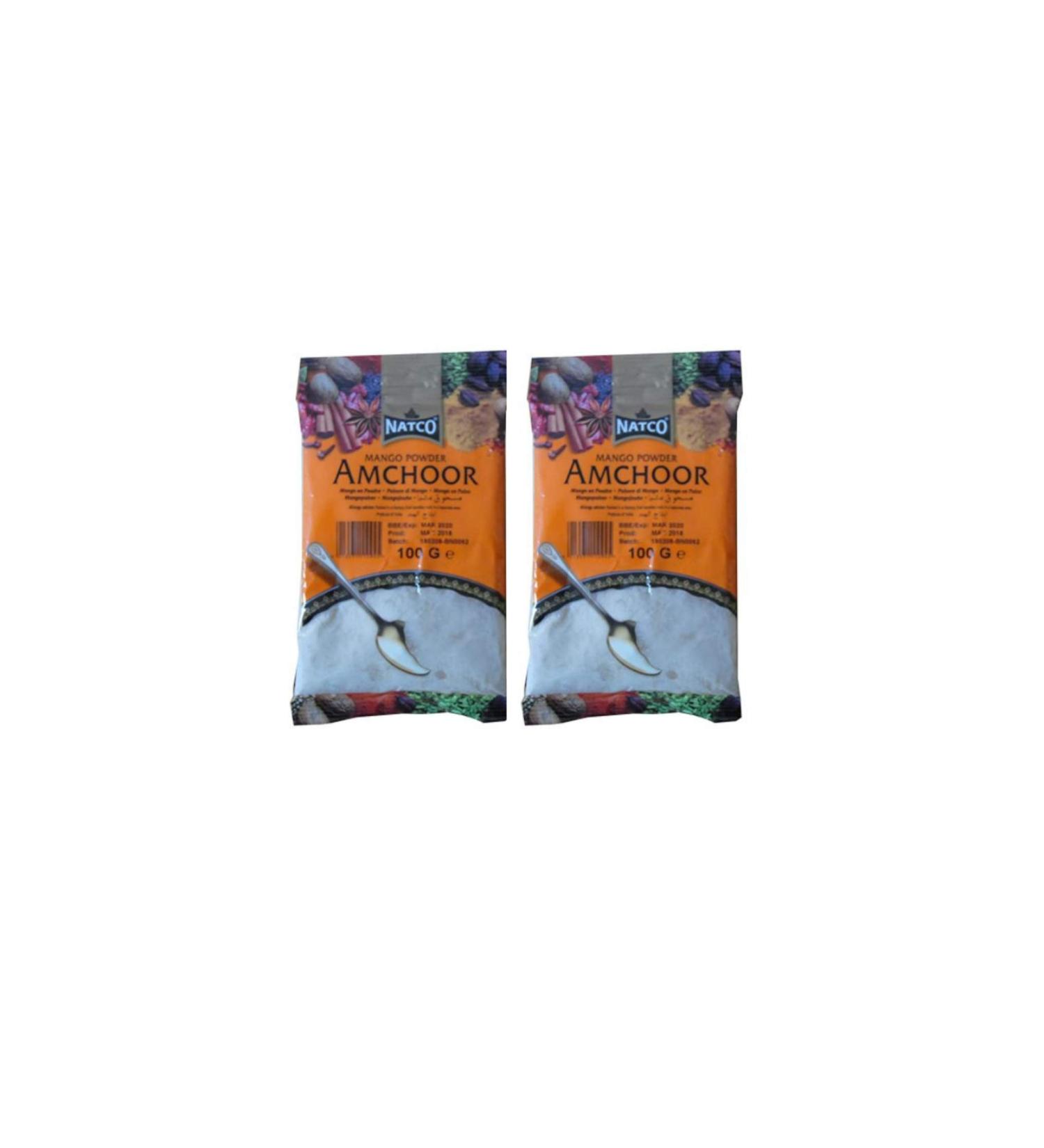 Natco Amchoor Lot de 2 poudres de mangue 100 g