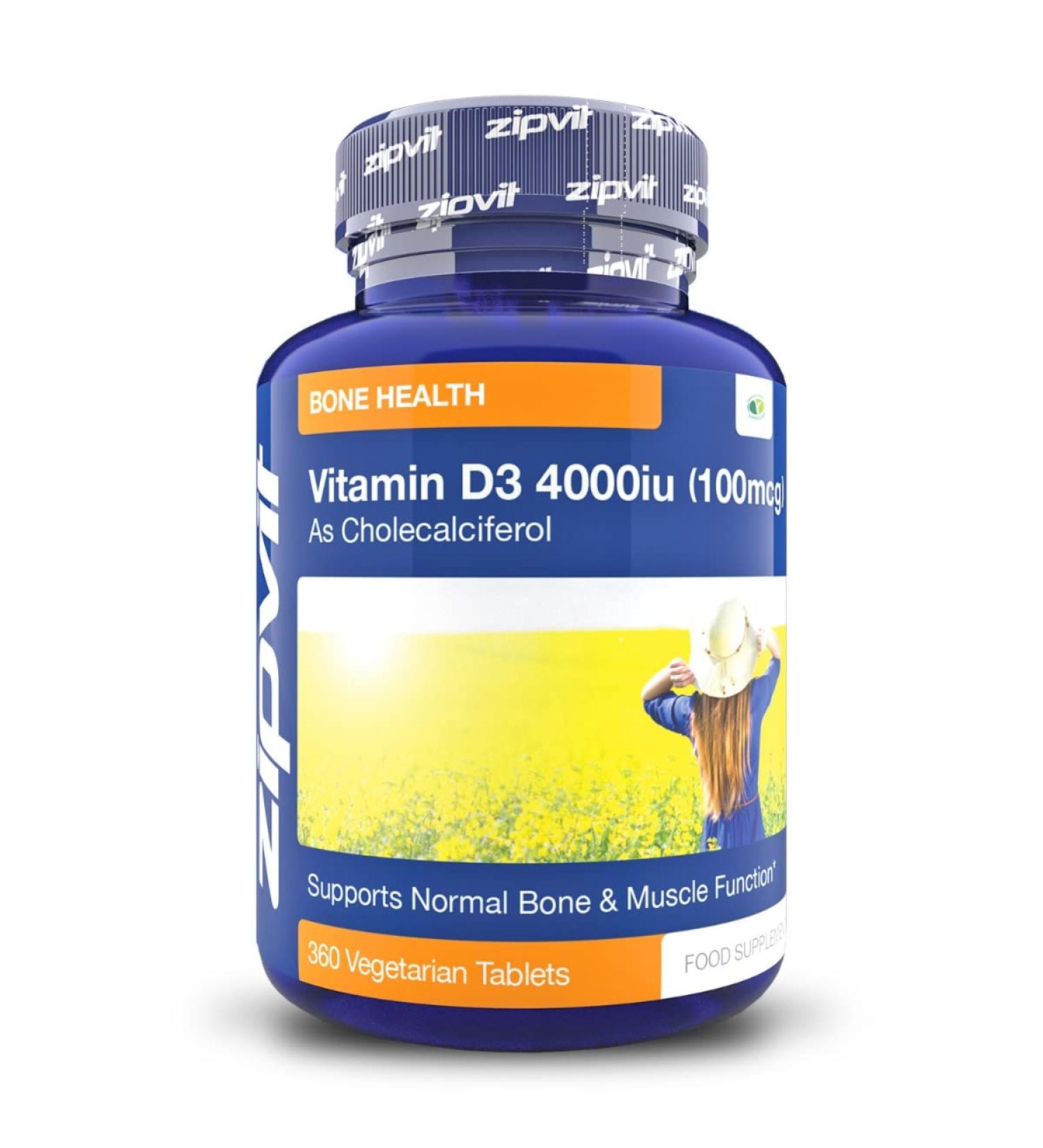 Vitamin D 4000iu 360 Micro Tablets | Vegetarian Society Approved | Bone Health & Immune Support | 12 Month Supply - Buy Online on GoSupps.com