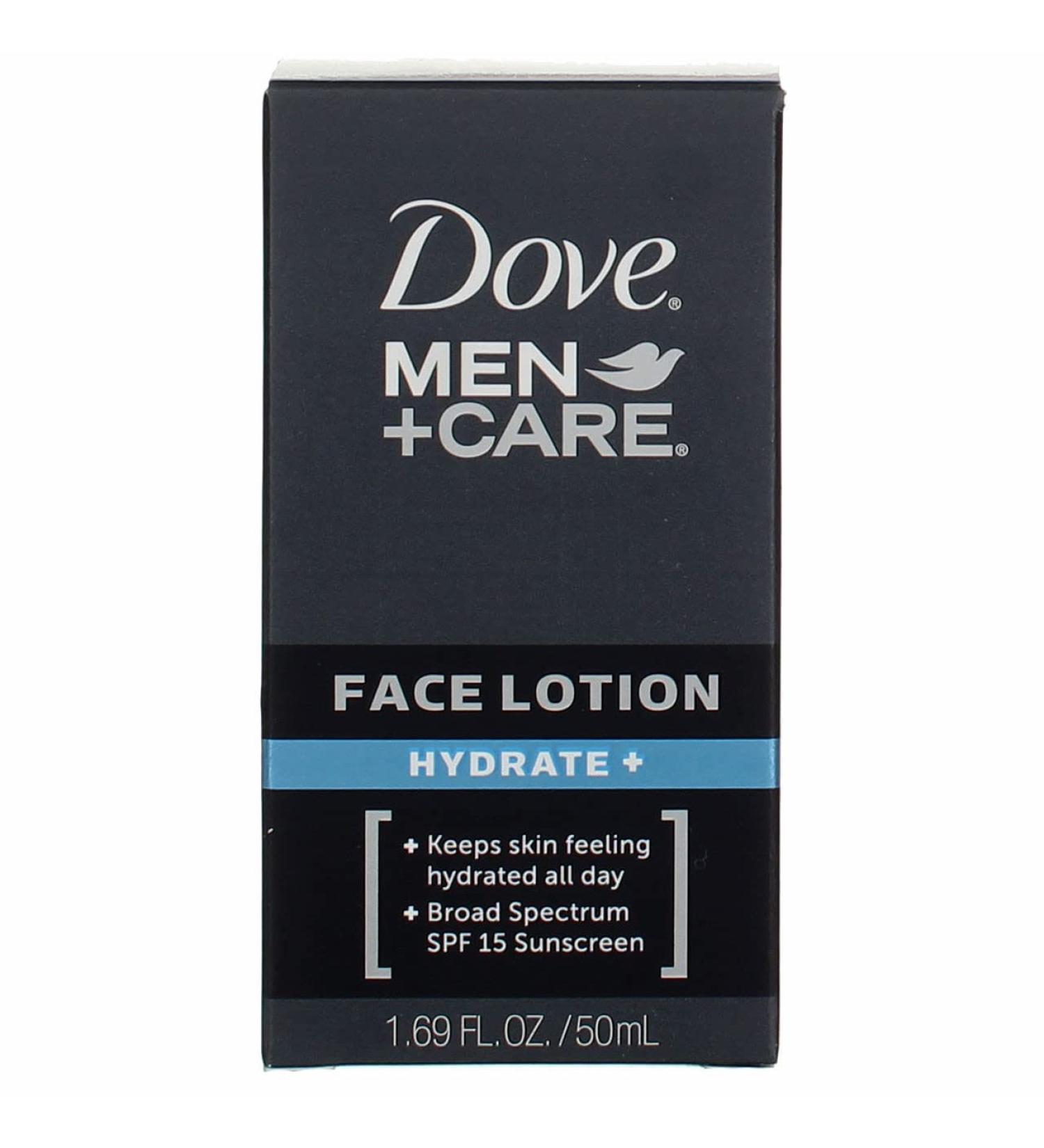 Dove Men+Care Hydrate + SPF 15 Sunscreen Face Lotion - 1.69 Oz (Pack of 3) - Bundle Deal - Buy Online on GoSupps.com