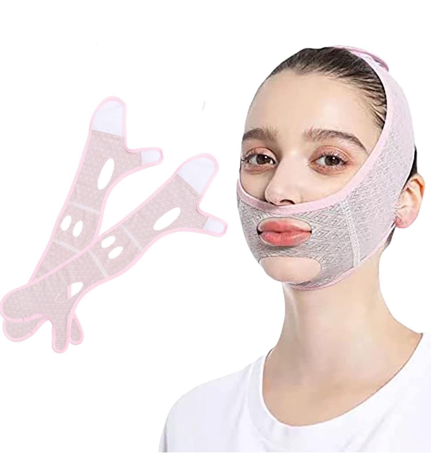 2PCS V Line Beauty Face Sculpting Sleep Mask - Double Chin & Face Shaping Mask for V-Line and Chin Contouring - Buy Online on GoSupps.com