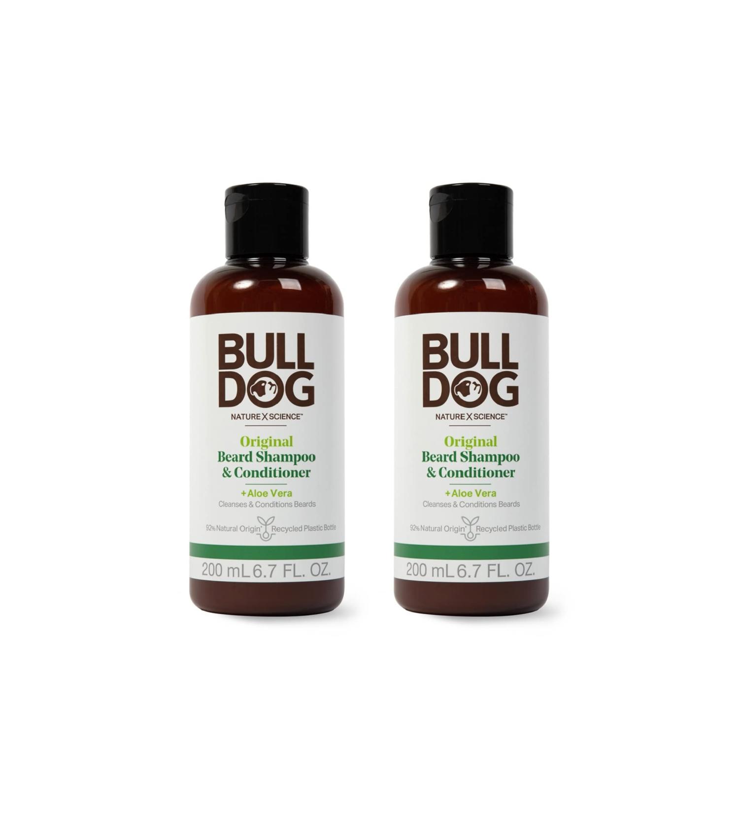 Bulldog Men's Original Beard Shampoo & Conditioner 6.7oz (Pack of 2) - Skincare & Grooming for Men - Buy Online on GoSupps.com