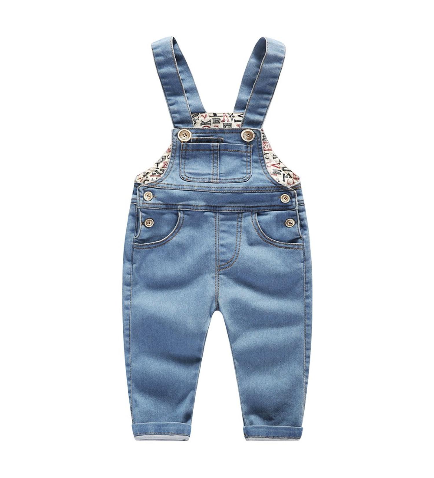 KIDSCOOL SPACE Baby & Little Boys/Girls Water Washed Ripped Denim Overalls 3-4 Years Light Blue-2061 - Buy Online on GoSupps.com