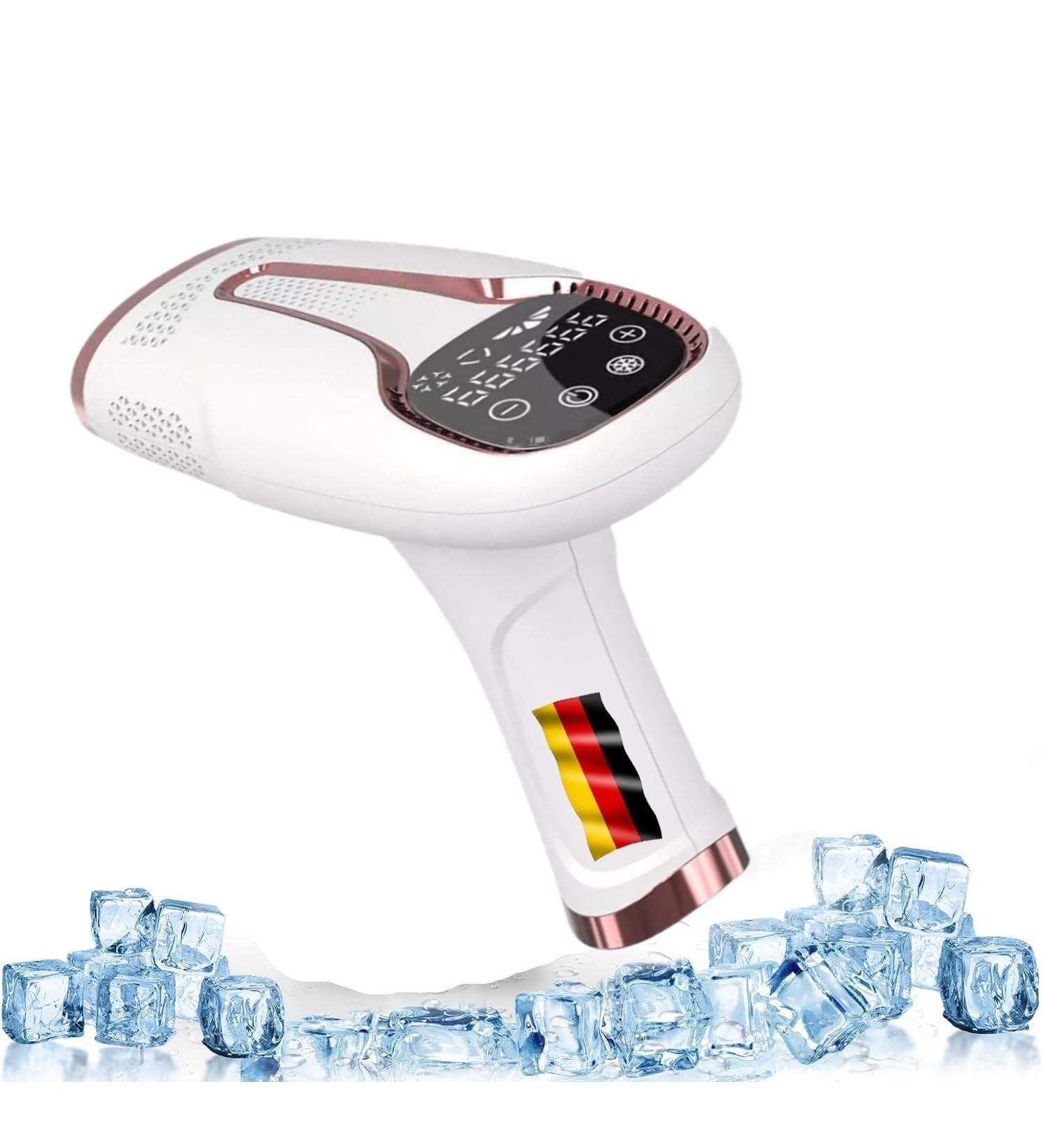 IPL Hair Removal Device - Painless Laser Treatment with 5 Energy Levels 999 900 Pulses & Ice Cooling for Men and Women - Buy Online on GoSupps.com