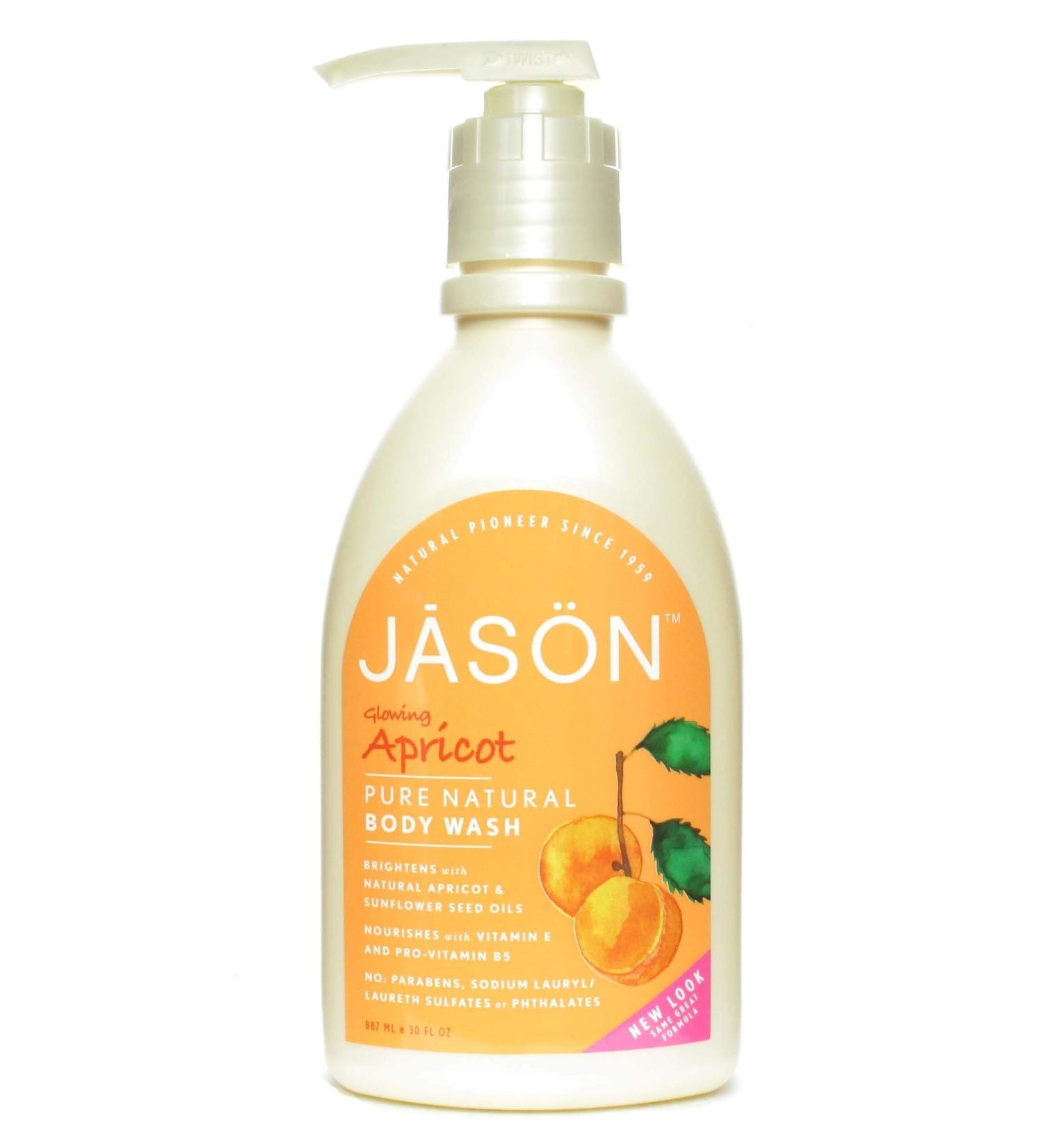 JASON NATURAL PRODUCTS BODY WASH APRICOT SATIN 30 FZ
