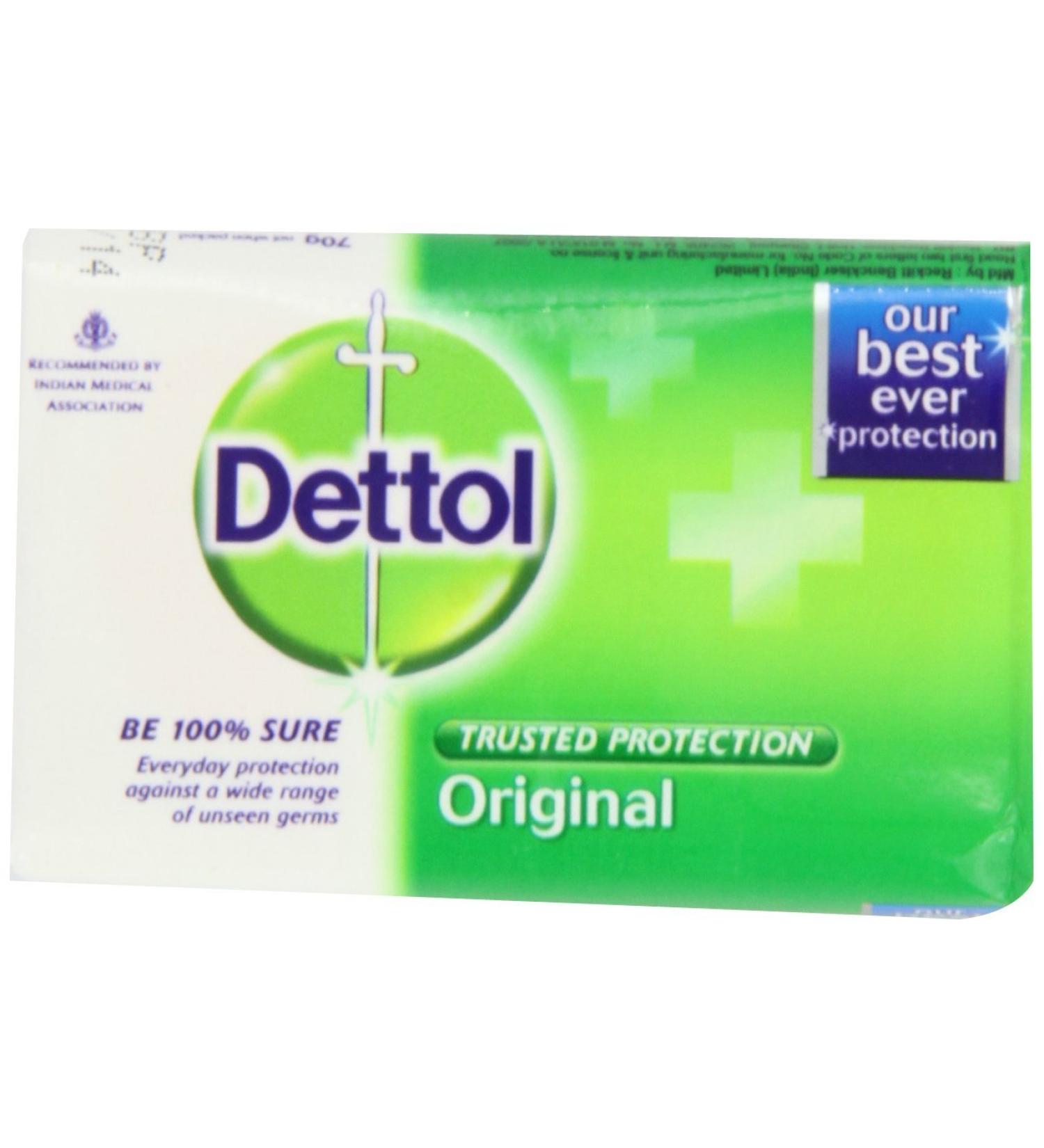 Buy Dettol Original Soap - 70 Gram Bars (Pack of 12) | International Shipping Available - Buy Online on GoSupps.com