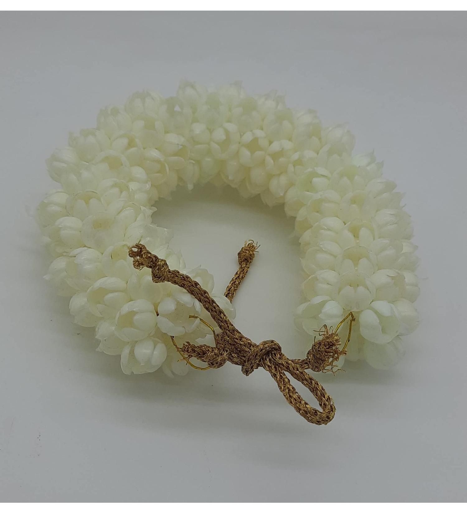 Jasmine Mogra Artificial Hair Gajra Juda Gazra for Women - White Medium - Buy Online on GoSupps.com