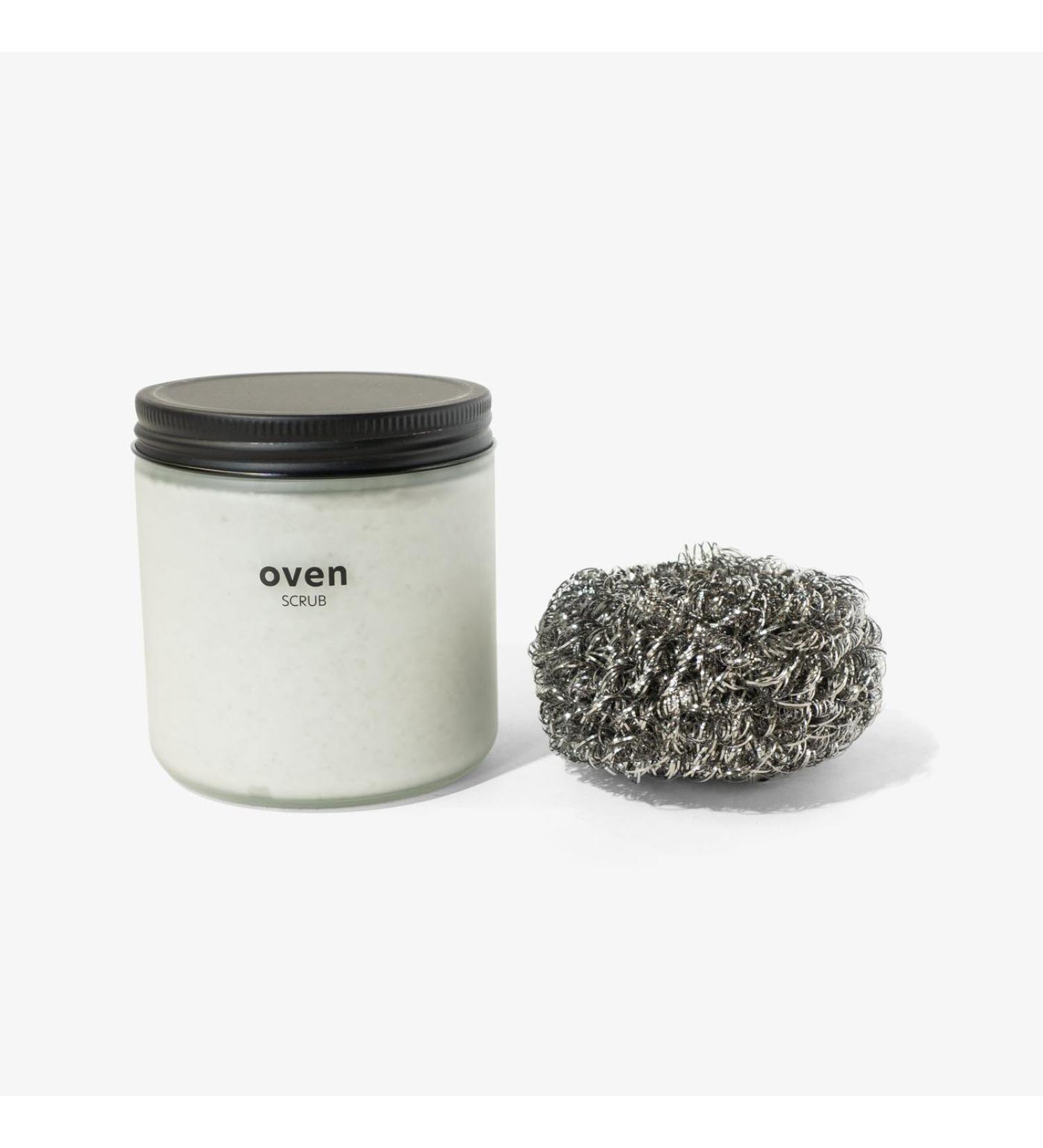 Oven Scrub (16oz): Natural Oven Cleaner and Kitchen Cleaner | Heavy Duty Oven Cleaner & Oven Rack Cleaner Kit | Fume-free & Safe to Clean All Ovens (Unscented) | Refillable Glass Jar Glass Jar (Clear)