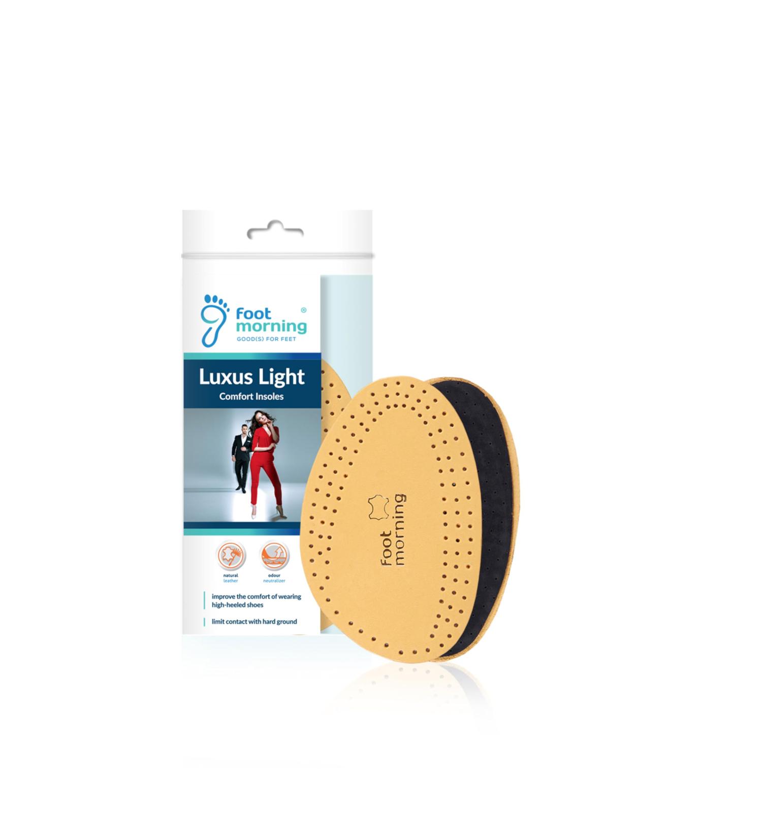 Luxus Light Forefoot Insoles - Leather & Foam Ball of Foot Cushioning - Anti-Odour Carbon - Women's Half-Shoes 7-9 - Buy Online on GoSupps.com