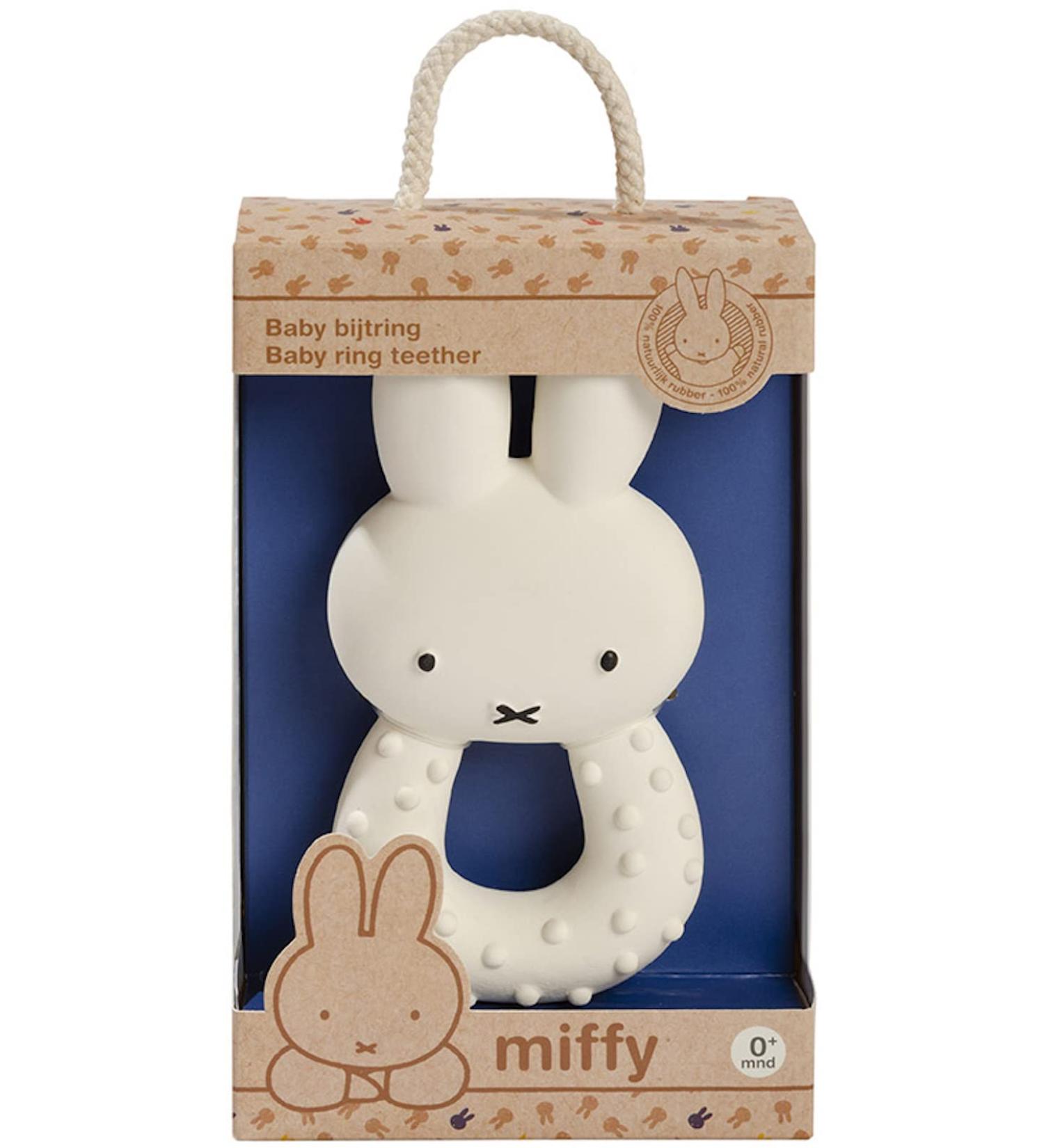 Miffy Baby Teething Ring | 100% Natural Rubber Teething Toy for Soothing Sore Gums | Perfect for Babies 0+ - Buy Online on GoSupps.com