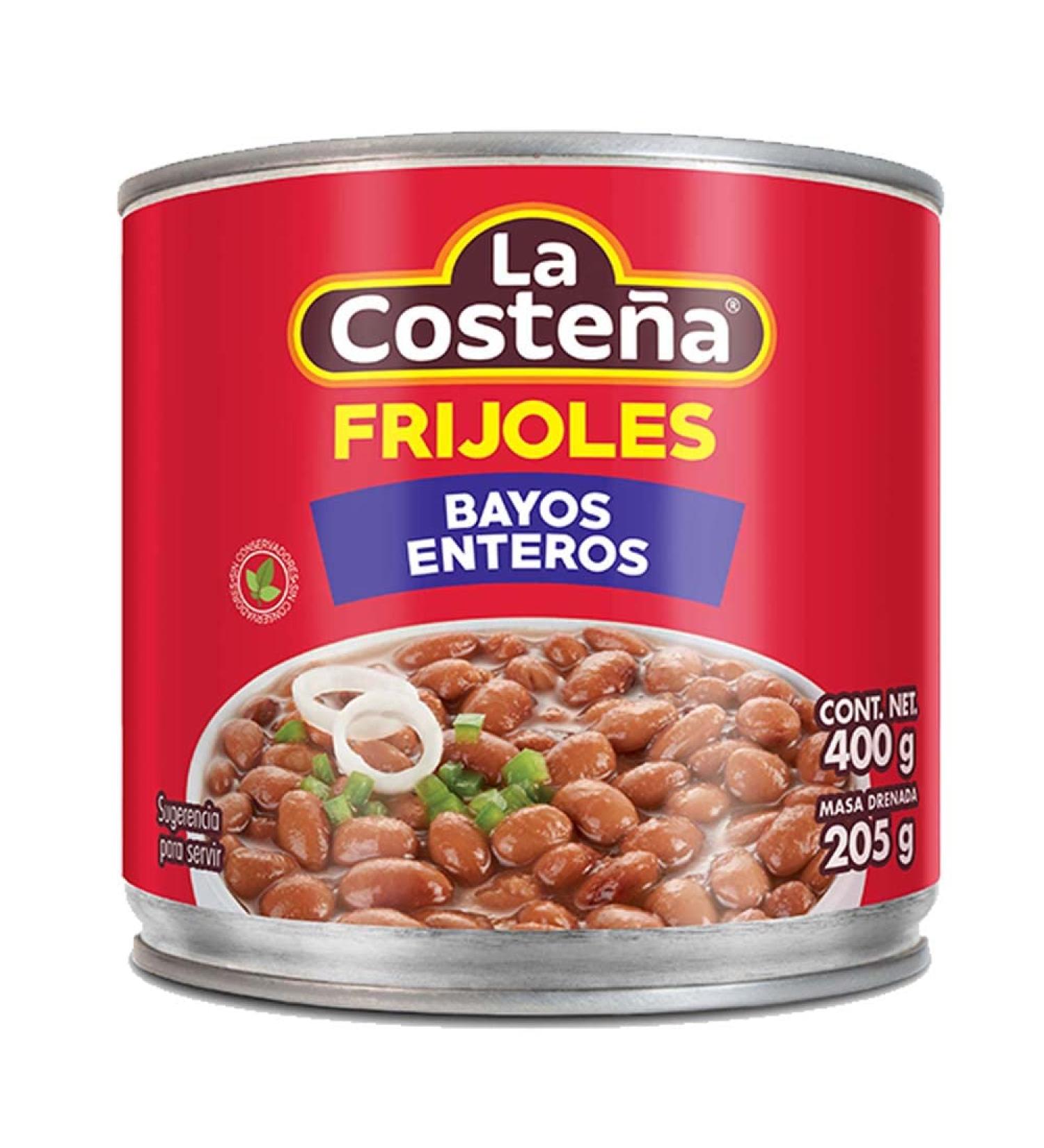 La Costena Bayos Whole Beans 400g / Cooked Whole Pinto Beans Mexican Tinned Frijoles Beans Canned Beans - Buy Online on GoSupps.com