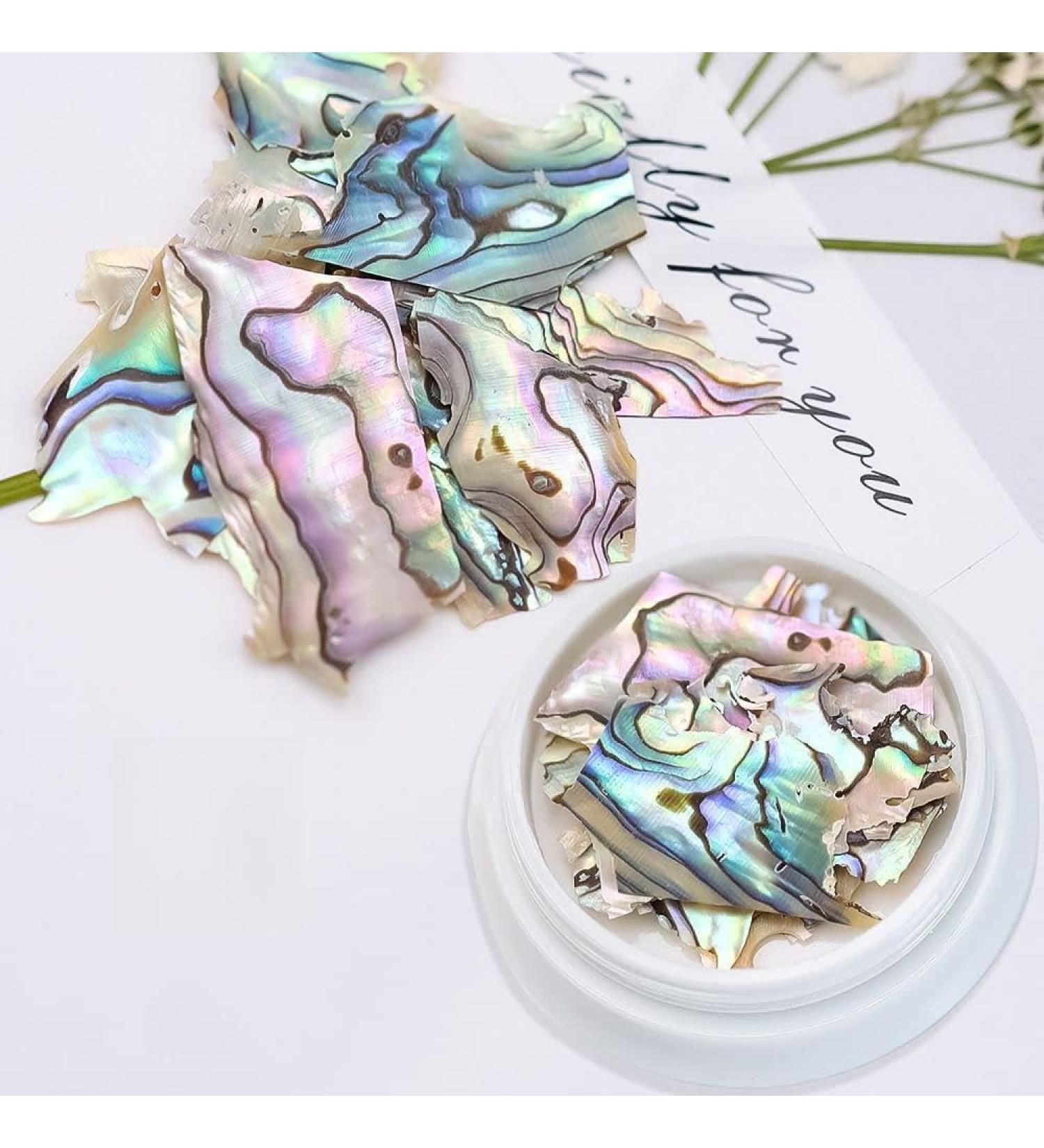 Charm Rhinestone Sea Shell Natural Nail Decorations 3D Texture Nails Abalone Shell Slice Nail Art Slices(1) Style1 - Buy Online on GoSupps.com