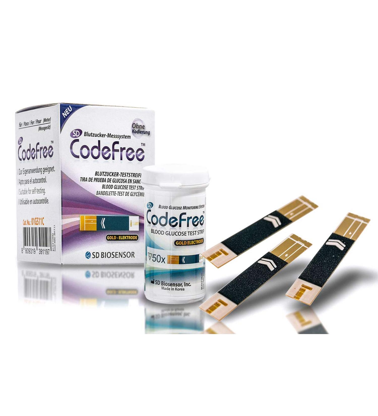 SD Codefree Blood Sugar Test Strips 150-Piece Savings Pack for Accurate Diabetes Monitoring - Buy Online on GoSupps.com