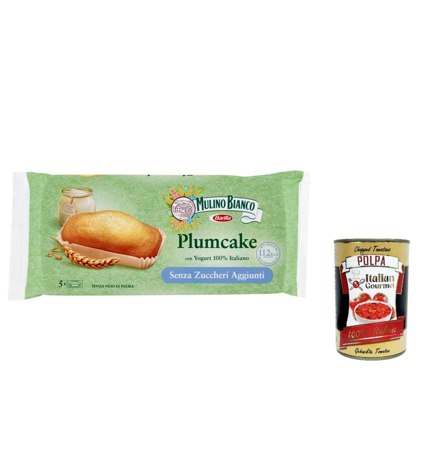  Italian Gourmet E.R. Mulino Bianco Plumcake No Sugar Added to Italian Yogurt 155g + Pulp 400g (Pack of 12) - Buy Online on GoSupps.com