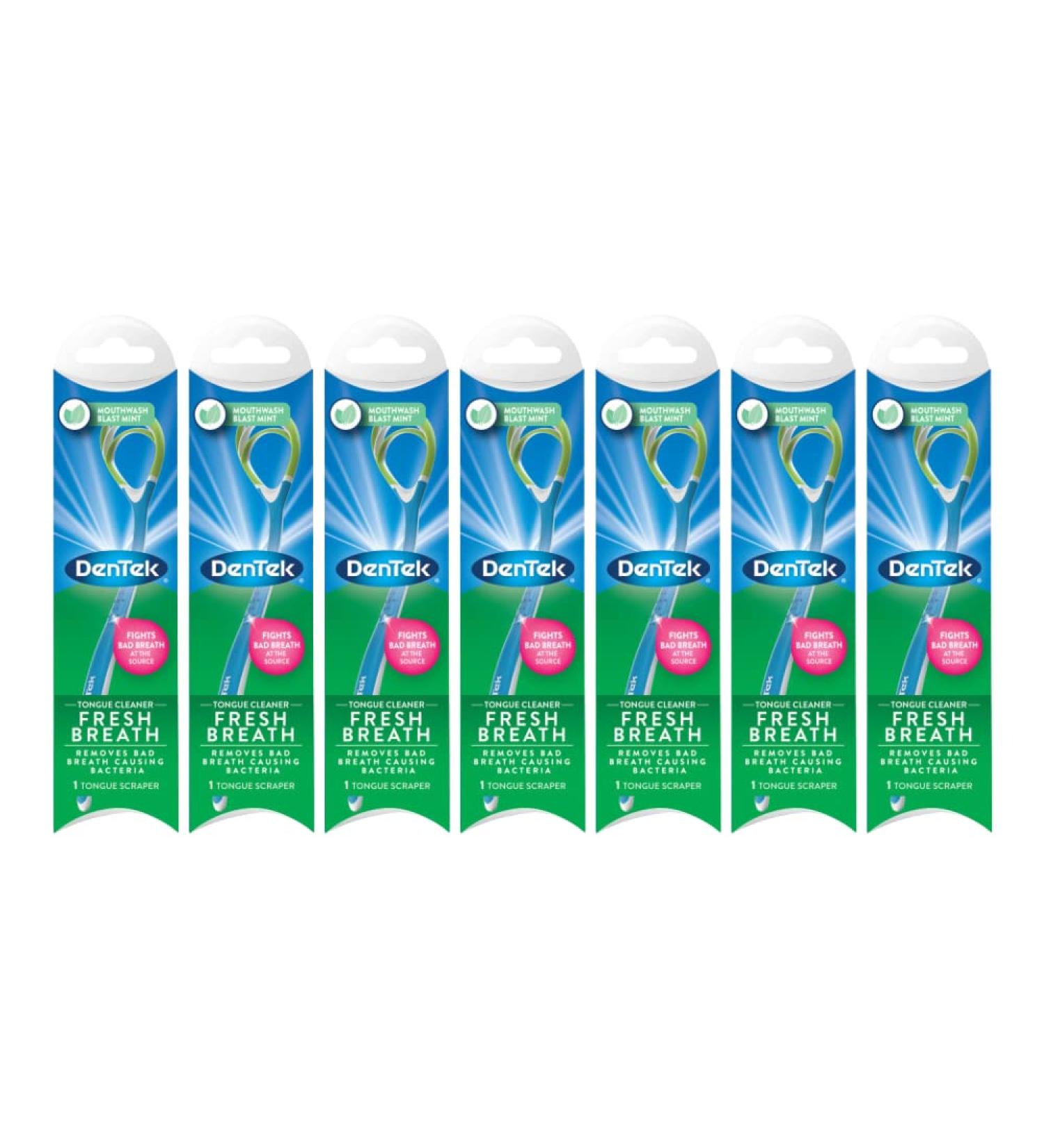 DenTek Fresh Breath Tongue Cleaner 7-Pack - Improve Oral Hygiene and Freshen Breath - Buy Online on GoSupps.com