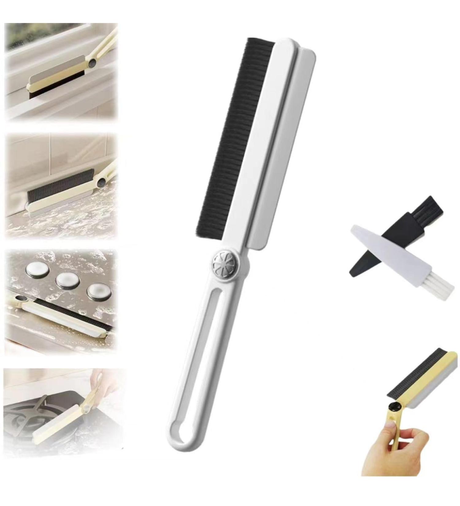 Hard Bristle Crevice Cleaning Brushes with Scraper Household Rotating Crevice Cleaning Tool for Toilet Rotating Crevice Cleaning Tool for Window Bathroom Sink Toilet Stovetop- White-1PCS White 1PCS - Buy Online on GoSupps.com