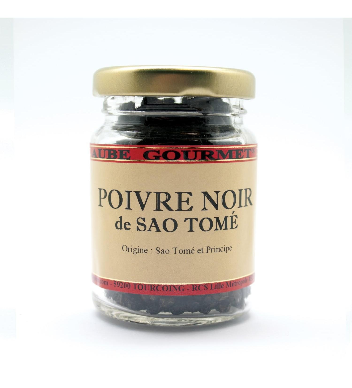 Aube Gourmet Sao Tome black pepper in 80g verrine