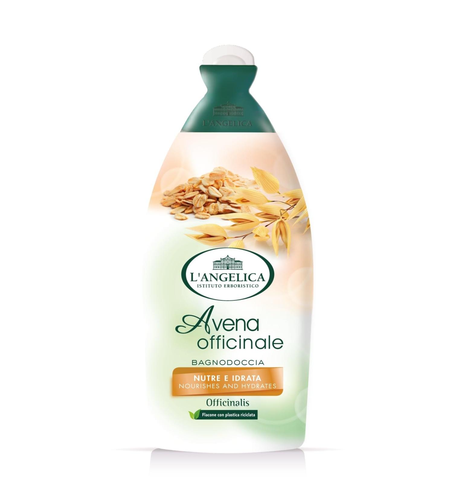 L'Angelica Angelica Officinalis Foaming Bath with natural oat extract nourishing and moisturizing shower gel paraben and silicone free 12 x 500ml bottles