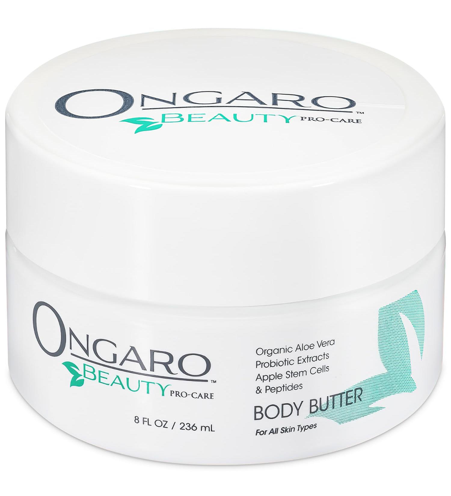Ongaro Beauty Whipped Body Butter - Organic Shea Butter & Aloe Vera Moisturizer for Women - 8 fl. Oz Hydrating Body Care with Hyaluronic Acid Vitamin C & E - Buy Online on GoSupps.com