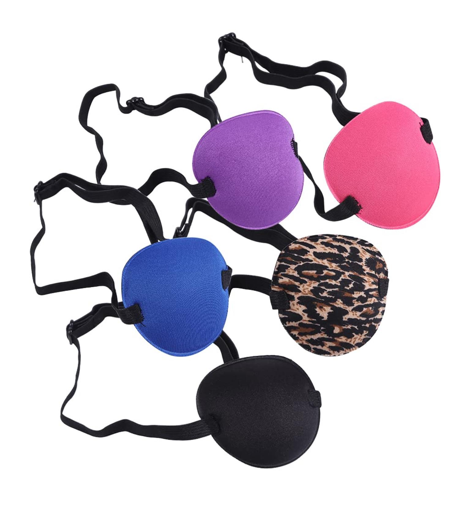 Pirate Eye Patches - 5 Pack Single Eye Masks for Sleep - Adjustable Strap - Adults & Kids - Buy Online on GoSupps.com