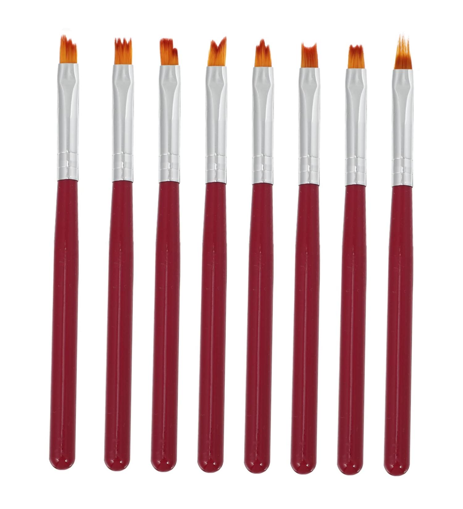 POPETPOP Nail Art Painting Brush Nail Paint Brush Kit 13x1cm Red - Buy Online on GoSupps.com