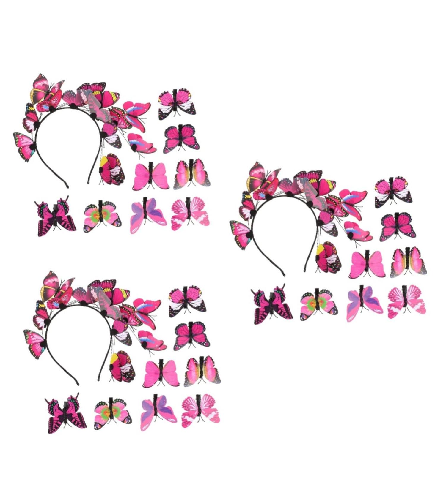 Healeved 3 Sets Butterfly Headband Fascinator Hair Clip Boho Hair Accessories Hairband Hair Ties Barrettes for Fascinator Hair Accessories Child Aldult Metal - Buy Online on GoSupps.com