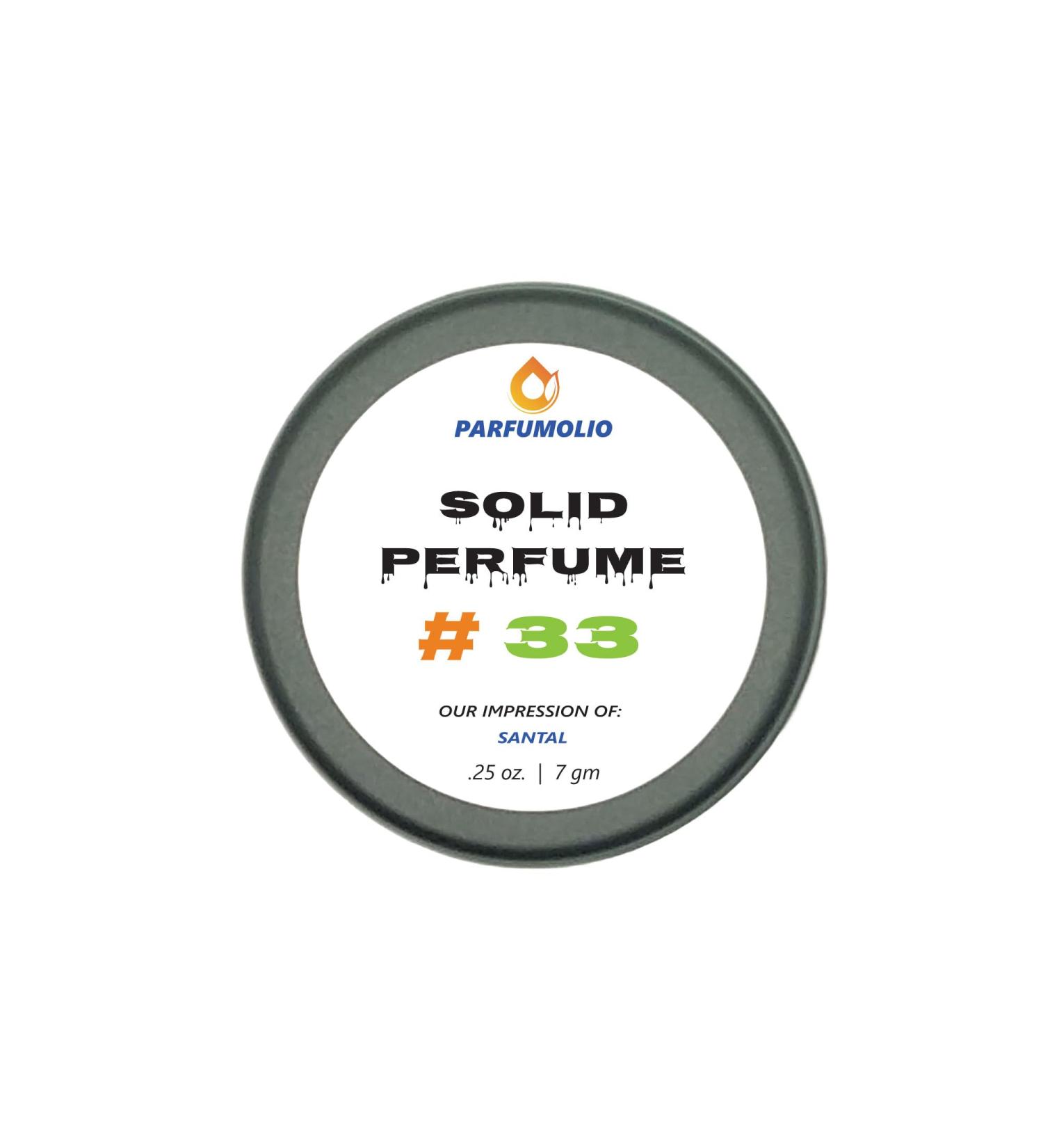 Solid Perfume #33 Inspired by Santal Unisex Portable Non-Spill Fragrance Concentrated Long Lasting 7gm / 0.25 oz - Buy Online on GoSupps.com