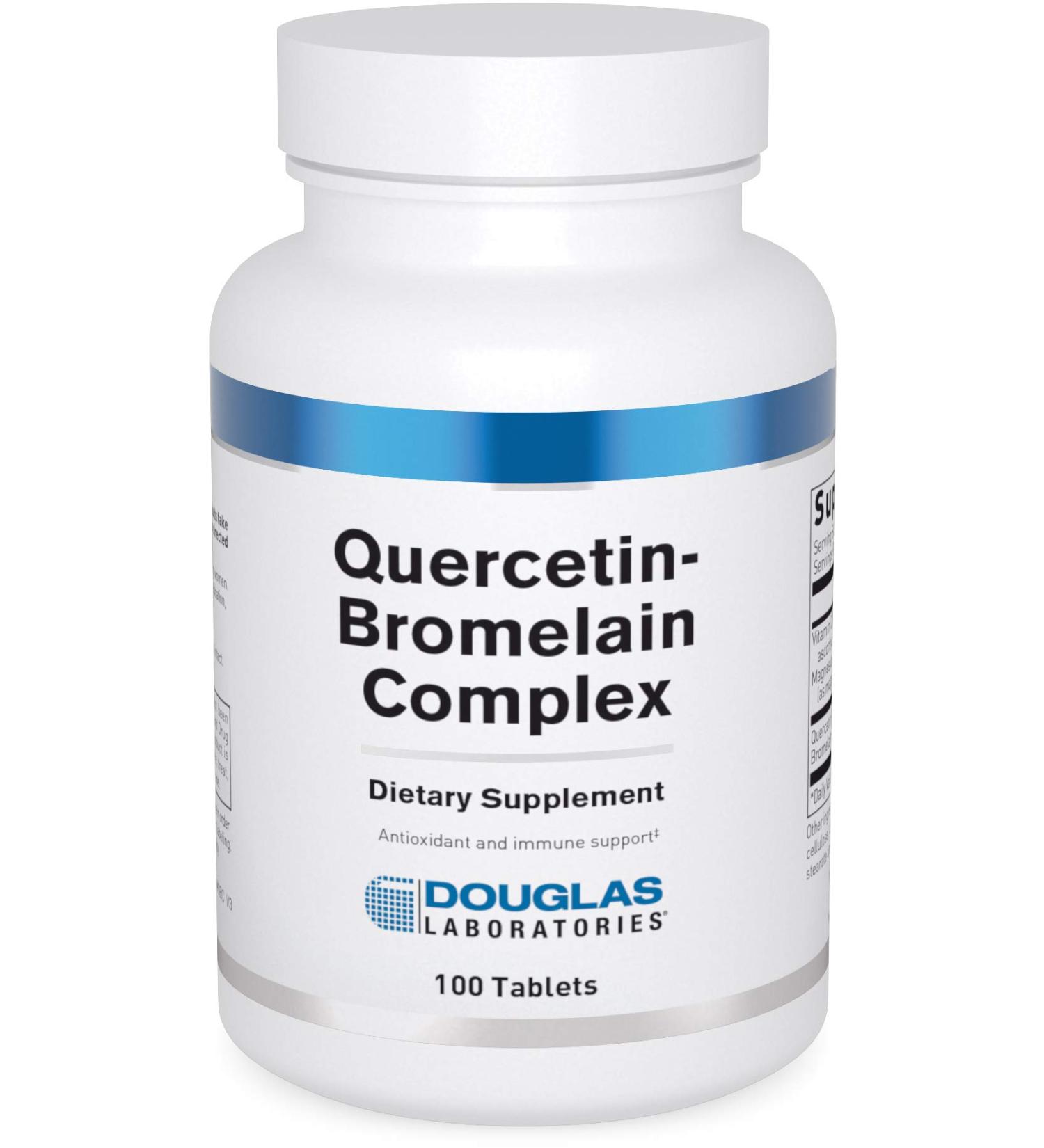 Douglas Laboratories Quercetin Bromelain Complex - 100 Tablets | Antioxidant & Enzyme Formula for Vascular & Immune Support - Buy Online on GoSupps.com