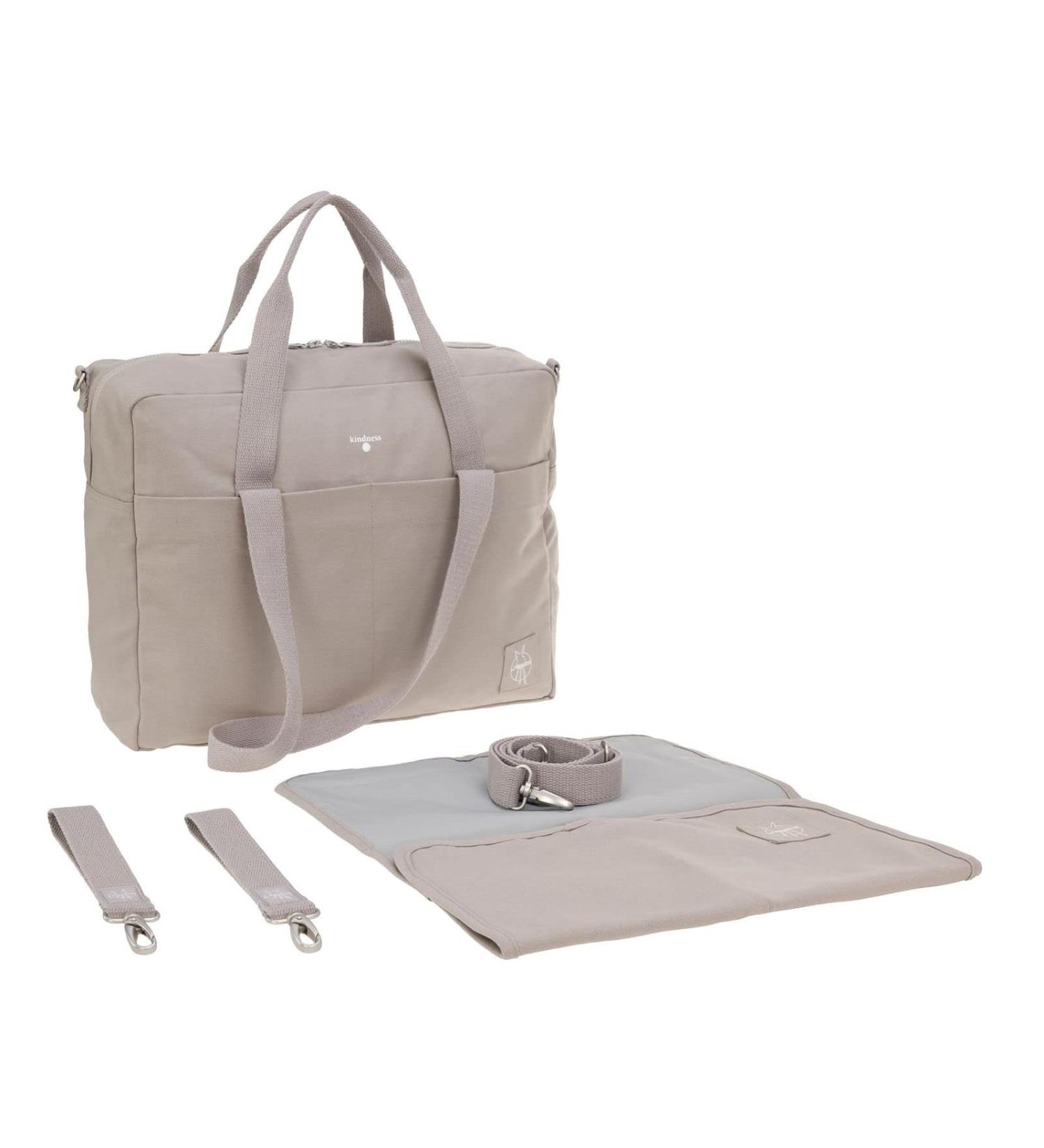 Buy Casual Baby Diaper Bag | Stroller Bag with Winding Accessories | Organic Cotton & Washable - Taupe | Best for Eco-Friendly Parenting - Buy Online on GoSupps.com