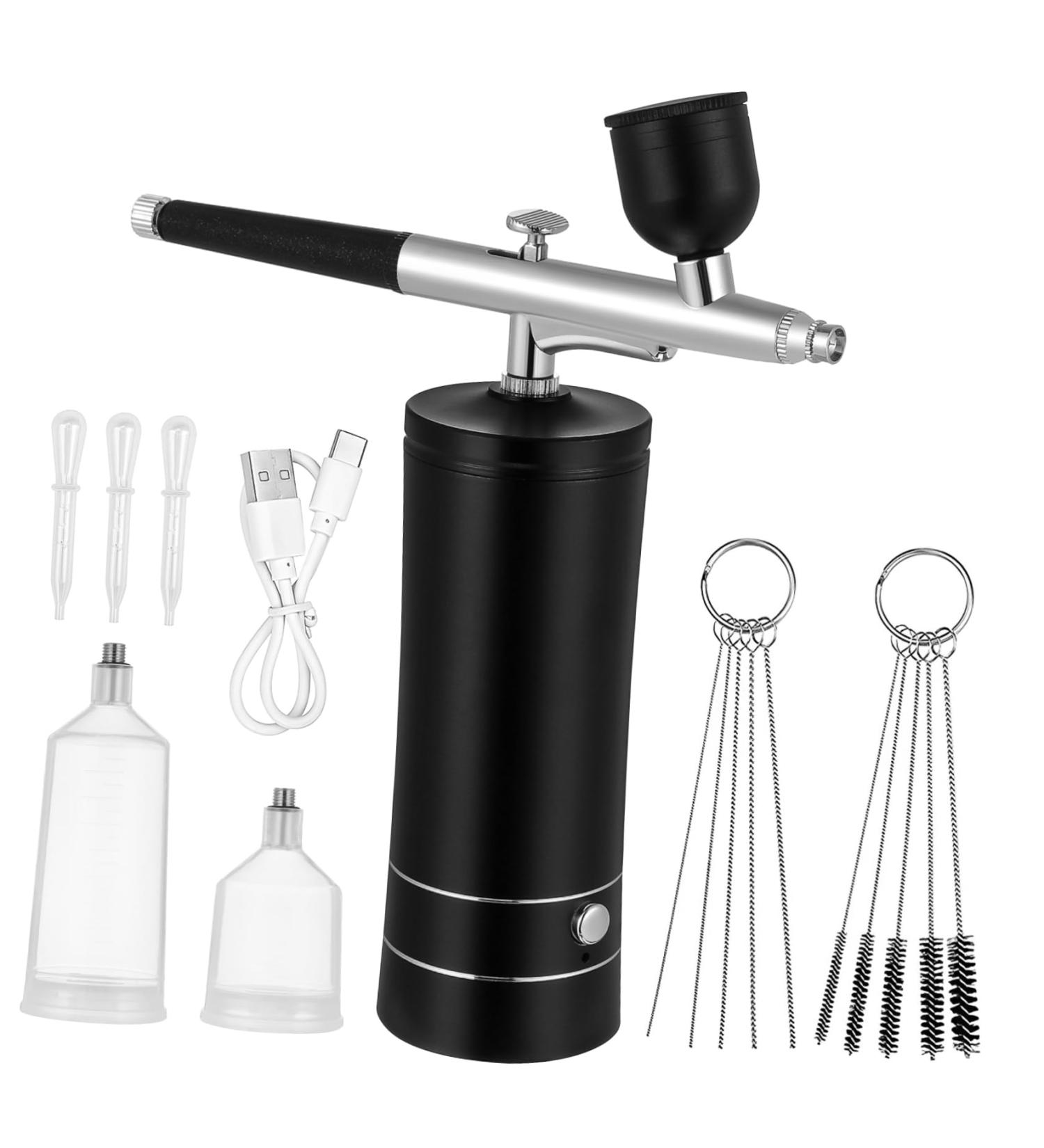 Gogogmee 1 Set Airbrush Kit Nail Manicure Kit Air Brush for Barber Spray Painting Set Usb Aluminum Alloy 12.00X4.20X4.20CM - Buy Online on GoSupps.com