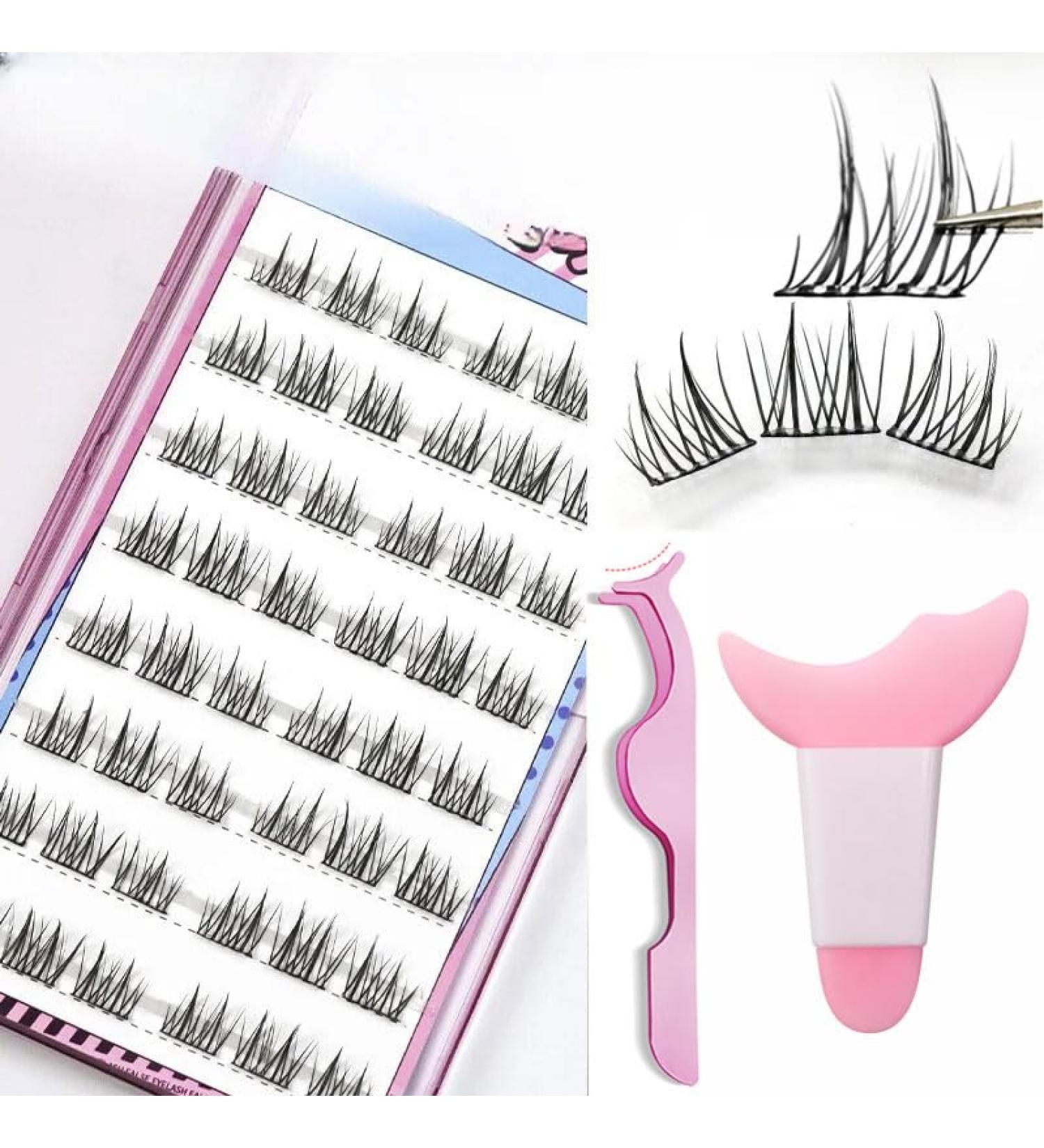 Self Adhesive Lash Clusters - No Glue Needed 48 Reusable DIY Lashes Fuss-Free Application at Home 8-13mm - Buy Online on GoSupps.com